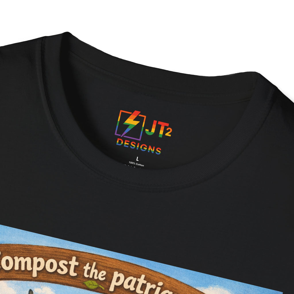 Cute Animals Composting the Patriarchy T-Shirt | Feminist Eco Design