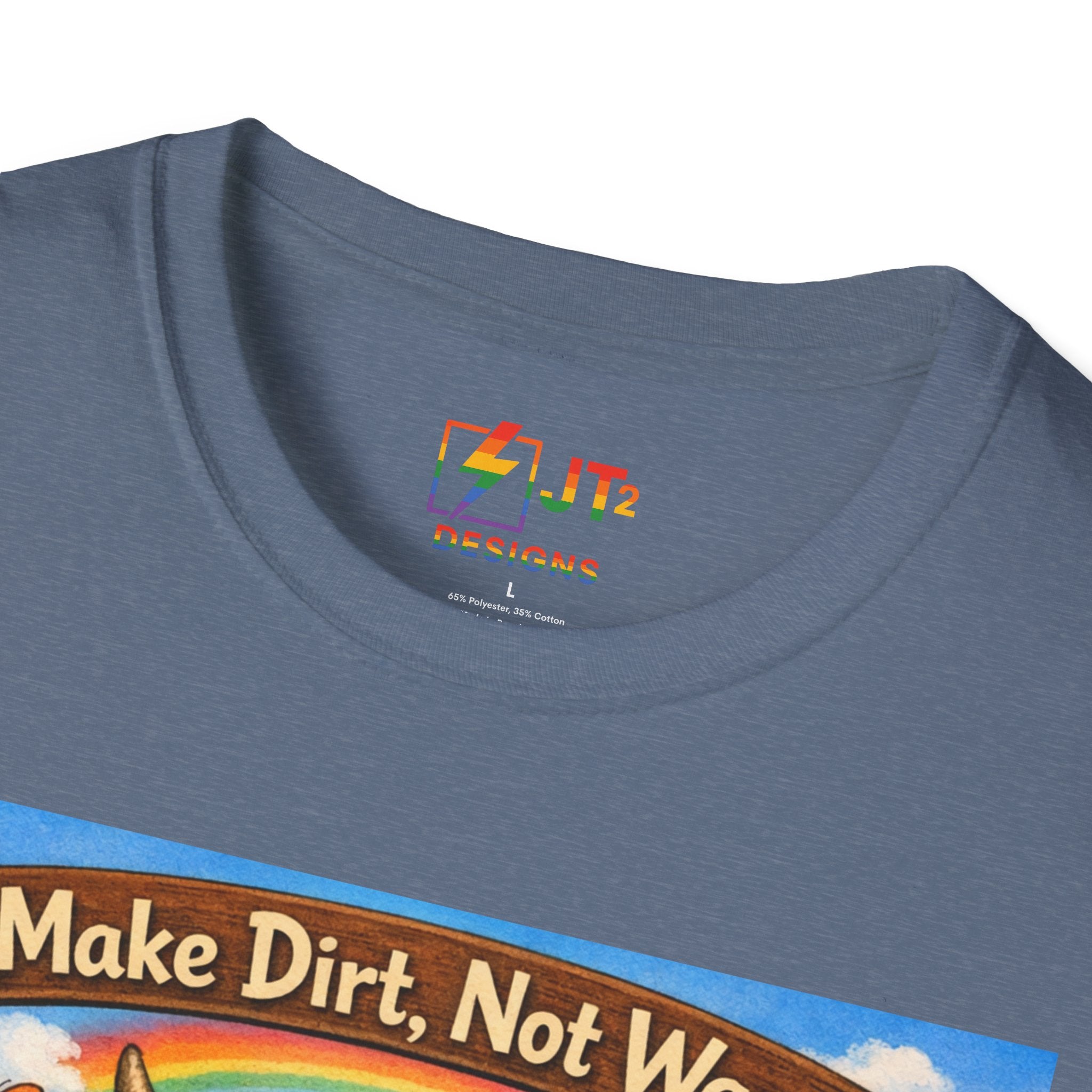 Make Dirt Not War gardening animals T-Shirt | Cute Gardening Shirt