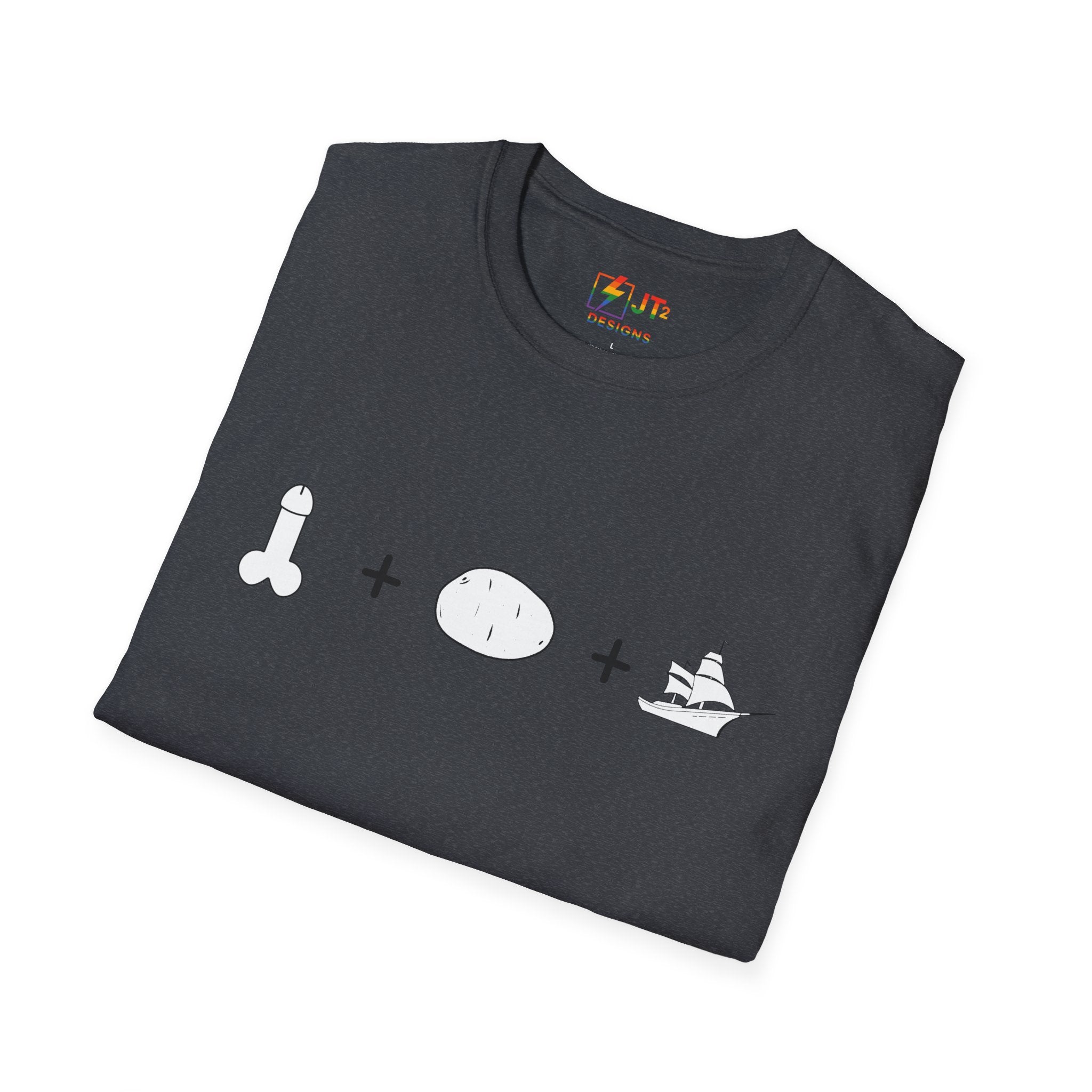 Dictatorship icons dick potato ship T-Shirt | political satire