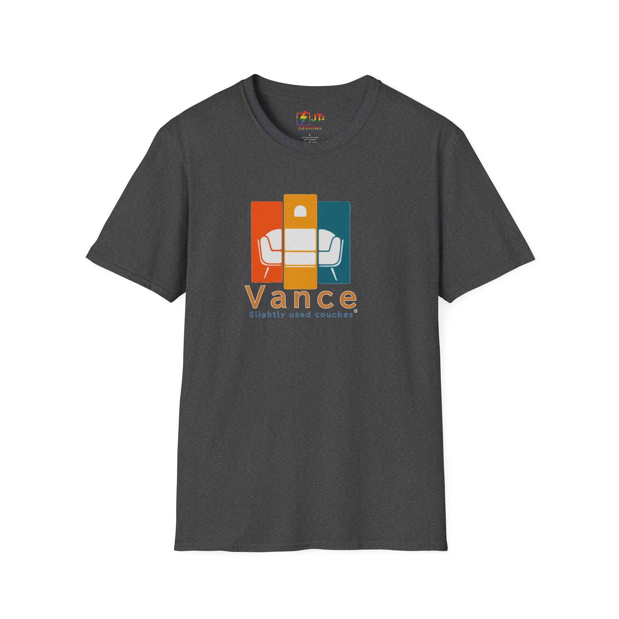 Retro Slightly Used Couch "Vance" Graphic T-Shirt | Vintage Sofa Illustration