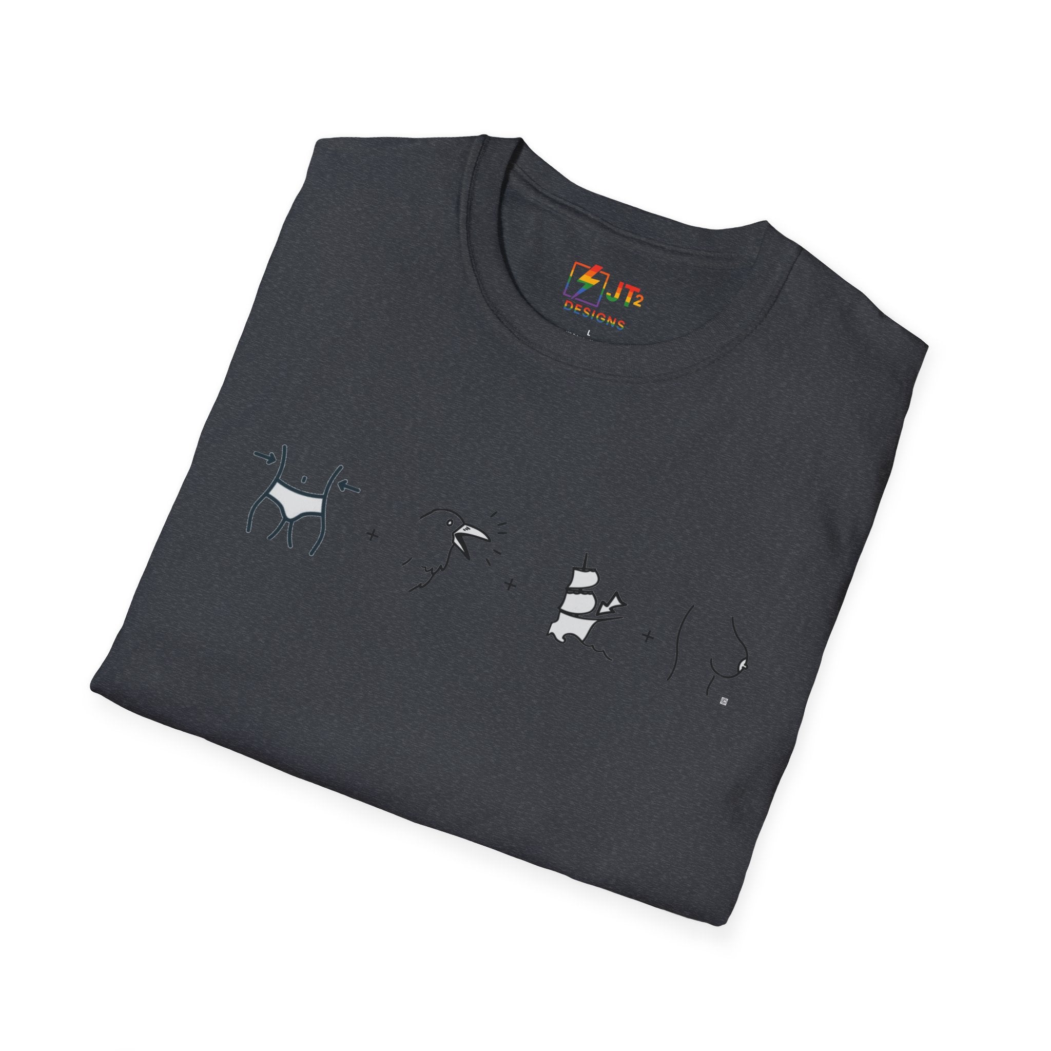 Thin Ka Bow Tit illustration T-Shirt | political satire, Americana commentary