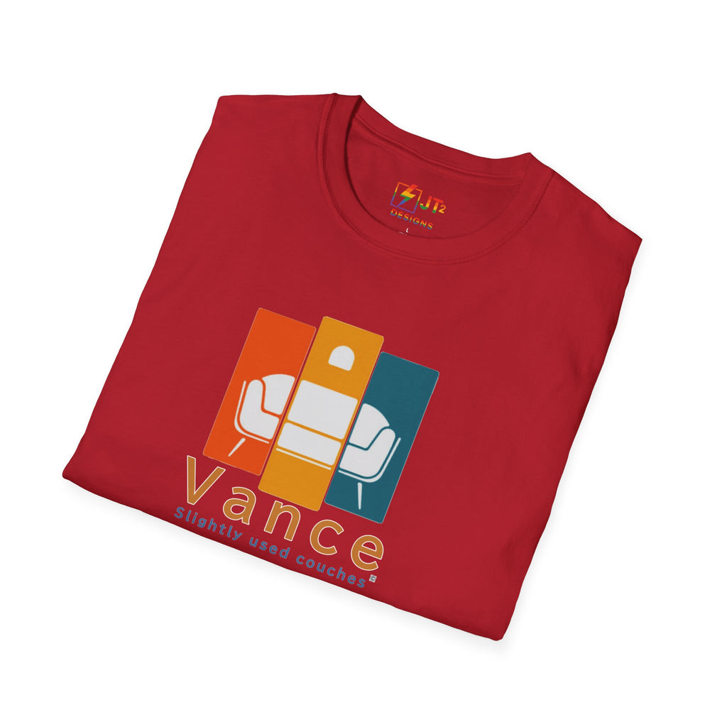 Retro Slightly Used Couch "Vance" Graphic T-Shirt | Vintage Sofa Illustration