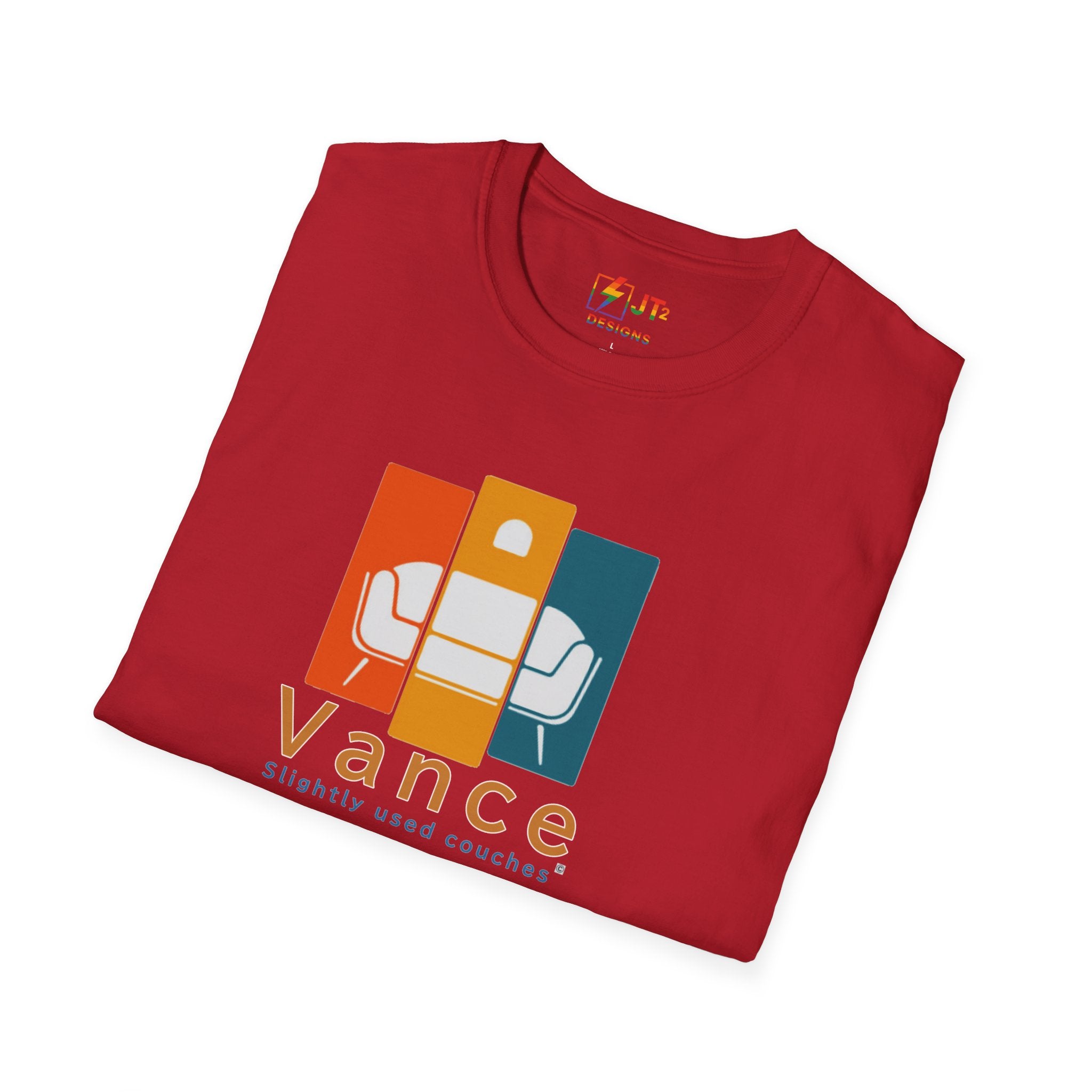 Retro Slightly Used Couch "Vance" Graphic T-Shirt | Vintage Sofa Illustration