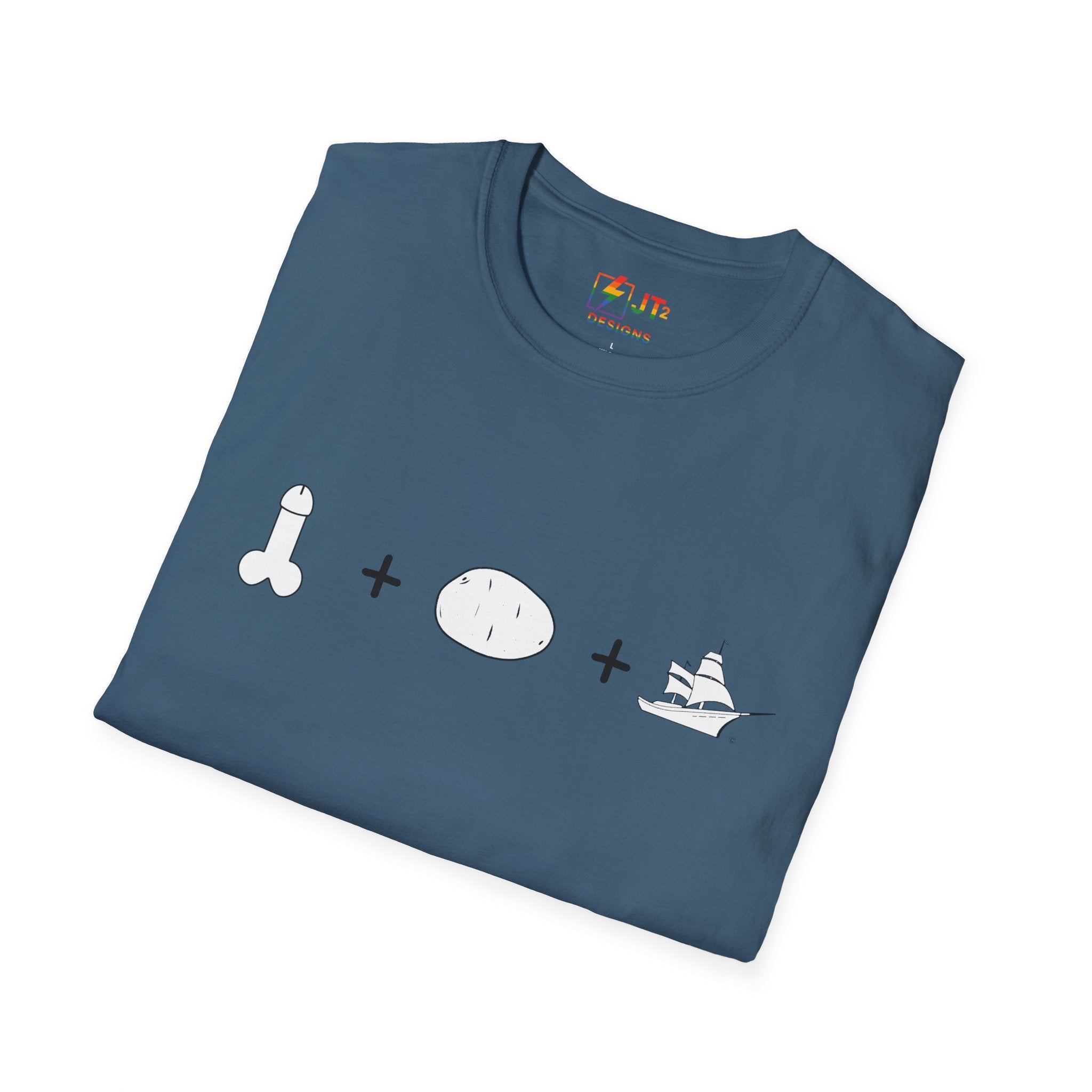 Dictatorship icons dick potato ship T-Shirt | political satire