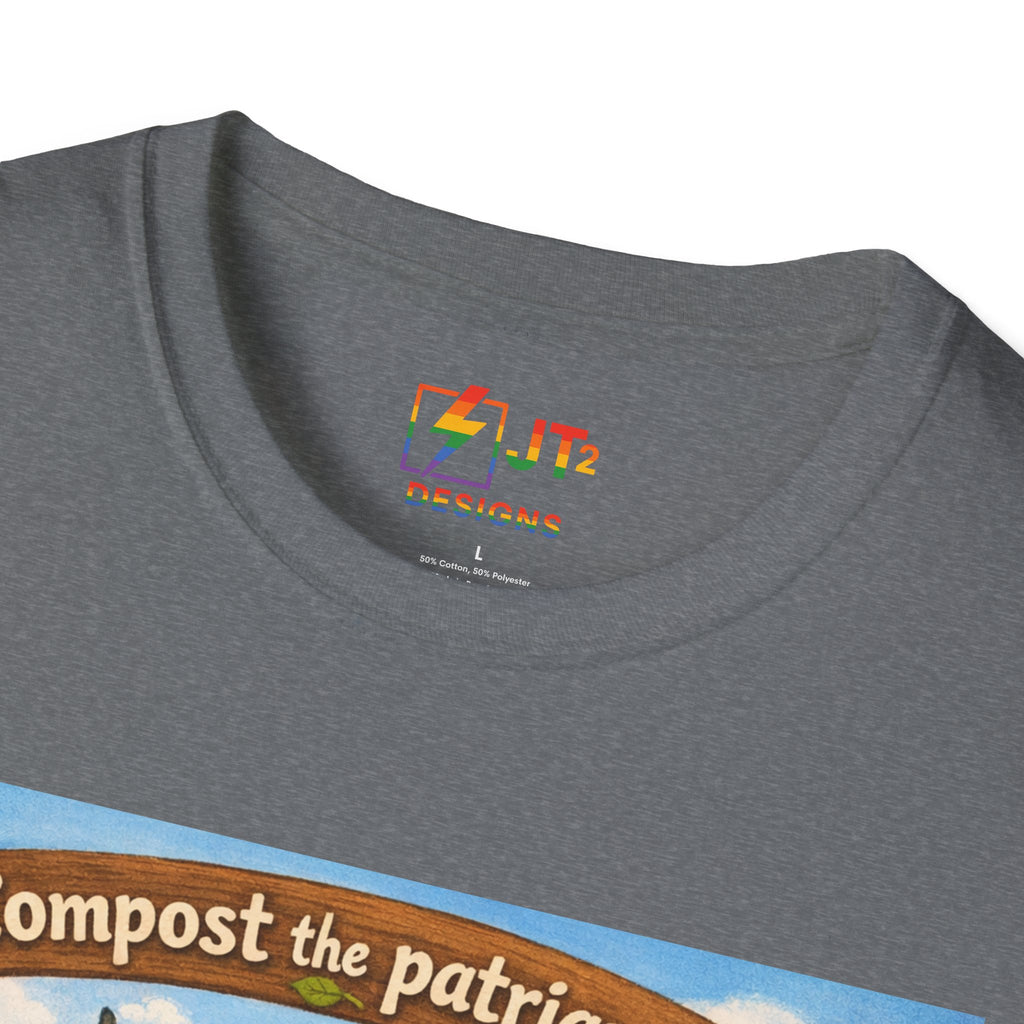 Cute Animals Composting the Patriarchy T-Shirt | Feminist Eco Design
