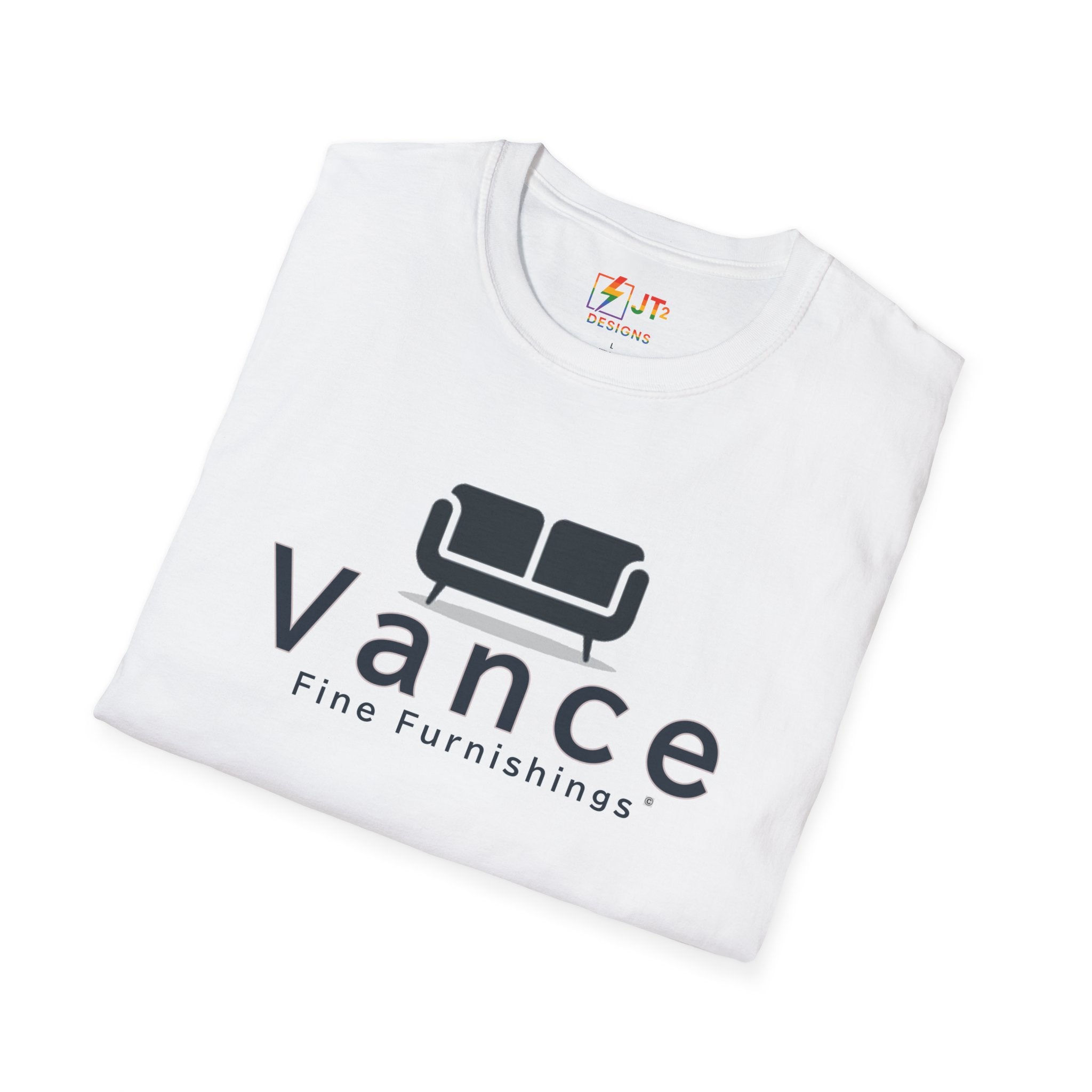 Vance Fine Furniture Comedy Logo T-Shirt | Political Parody