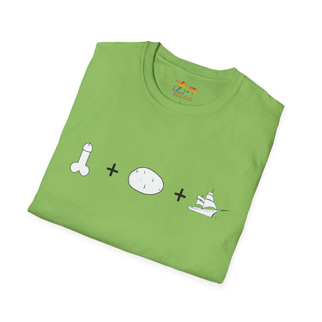 Dictatorship icons dick potato ship T-Shirt | political satire