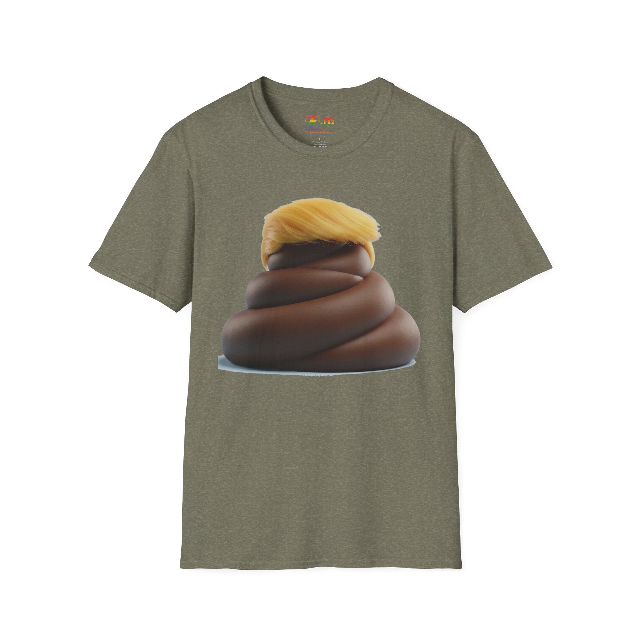 Pile of Shit with Trump Hairstyle T-Shirt | Political Satire Tee