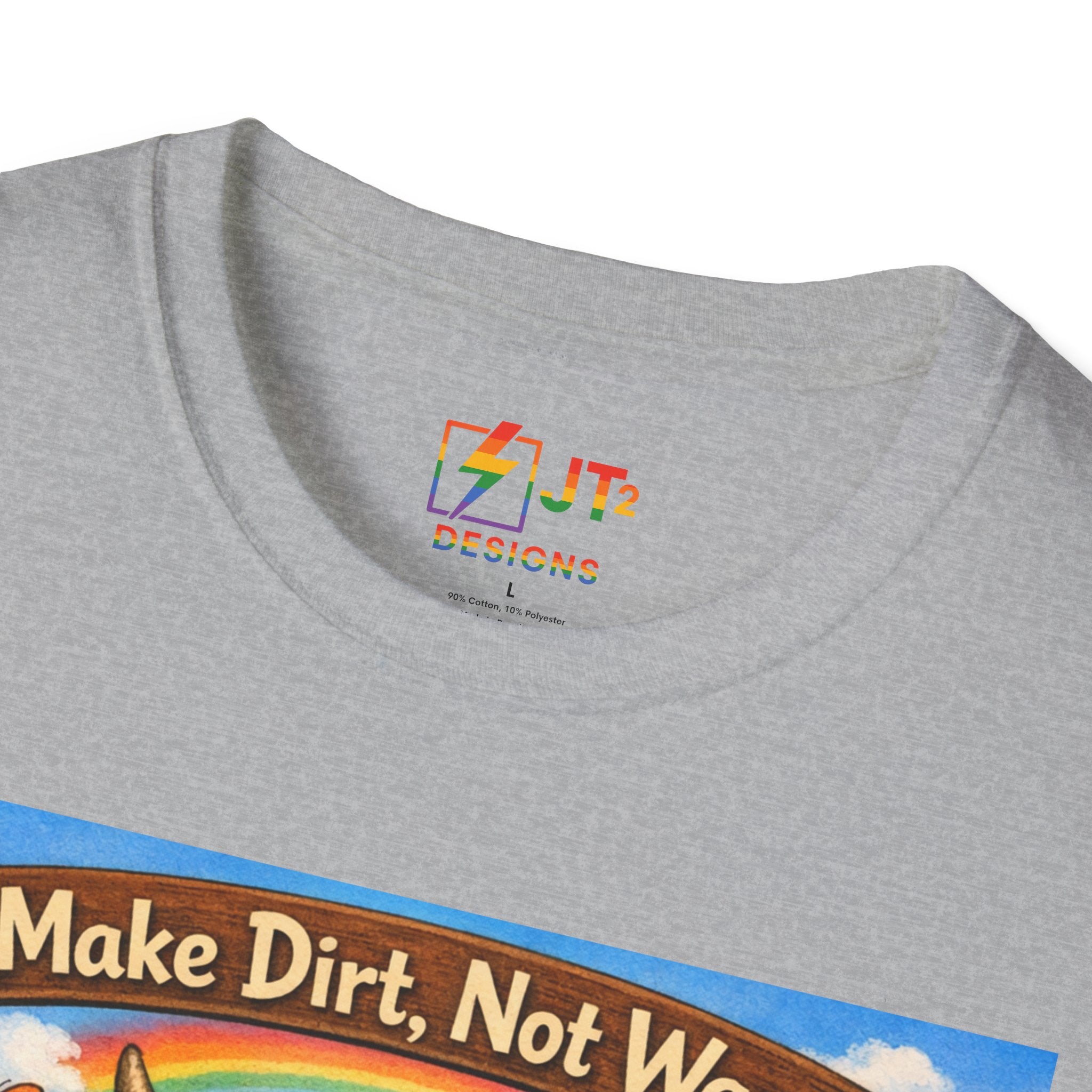 Make Dirt Not War gardening animals T-Shirt | Cute Gardening Shirt
