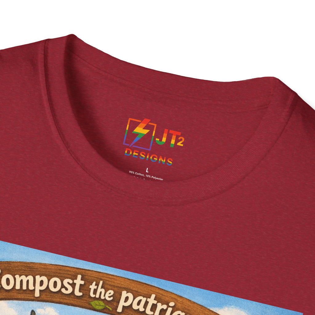 Cute Animals Composting the Patriarchy T-Shirt | Feminist Eco Design