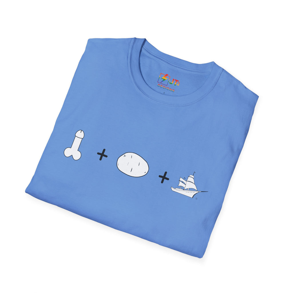 Dictatorship icons dick potato ship T-Shirt | political satire