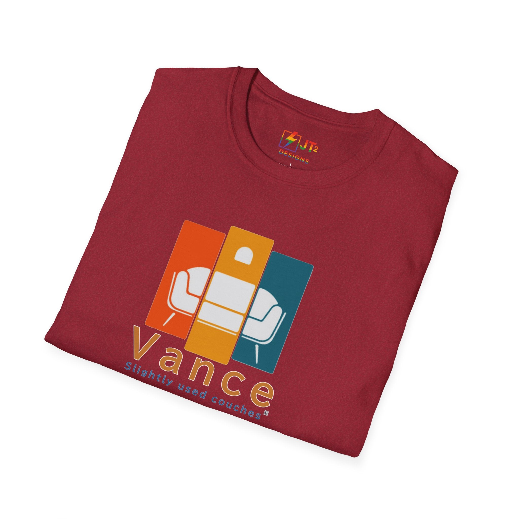 Retro Slightly Used Couch "Vance" Graphic T-Shirt | Vintage Sofa Illustration