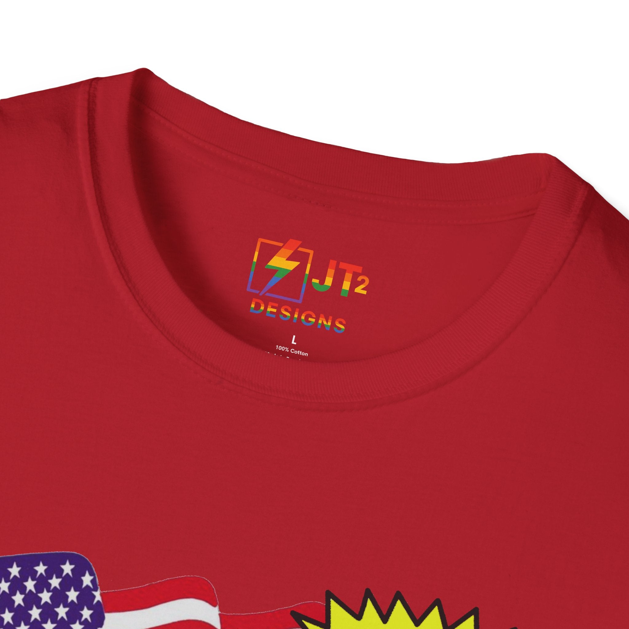 POTUS Chicken with US Flag T-Shirt | Political Satire, Trump Commentary