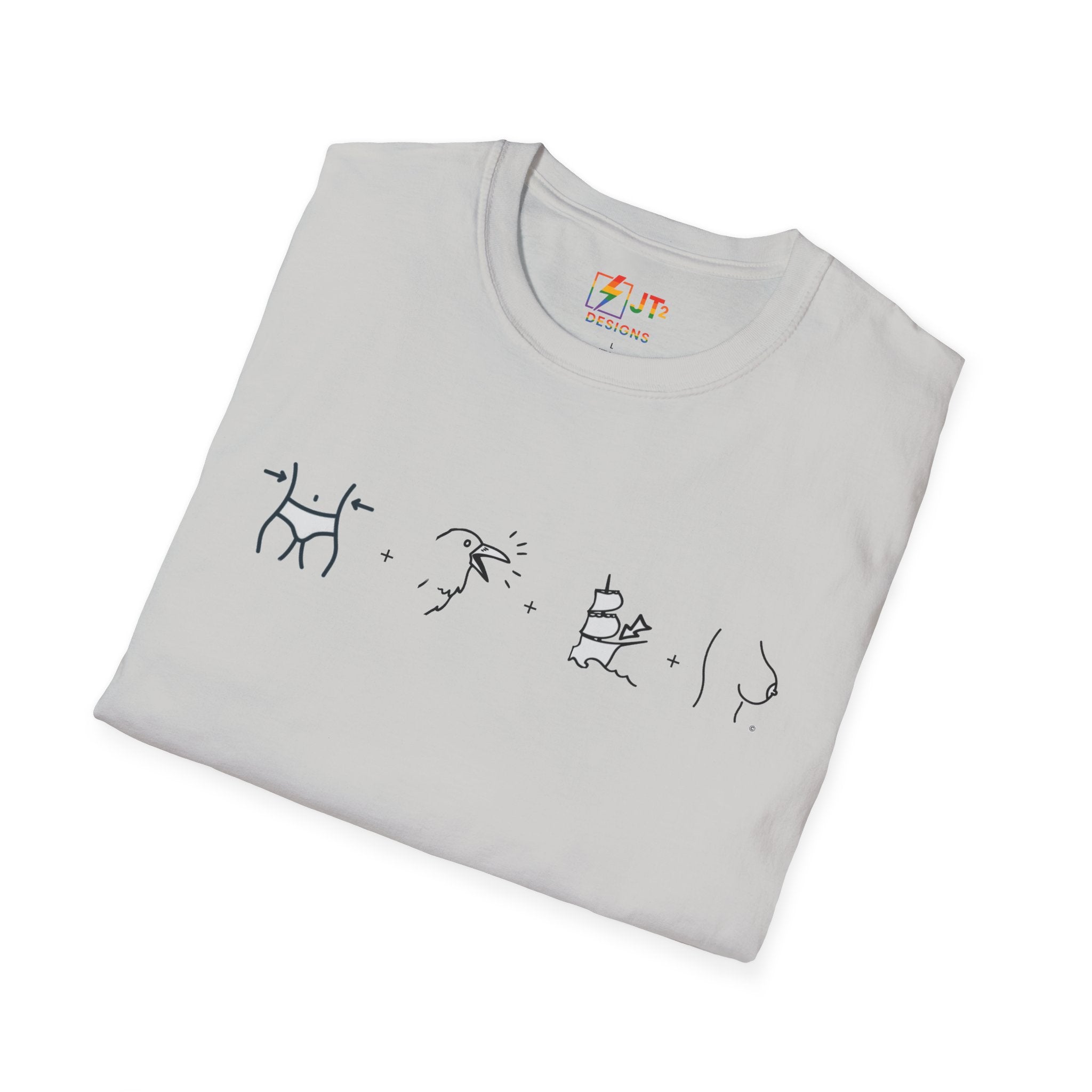Thin Ka Bow Tit illustration T-Shirt | political satire, Americana commentary