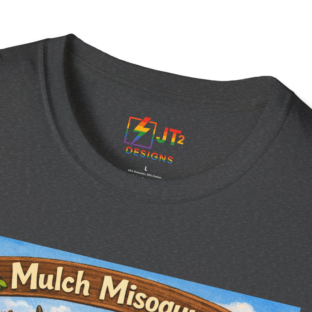 Mulch Misogyny garden characters T-Shirt | funny gardening shirt