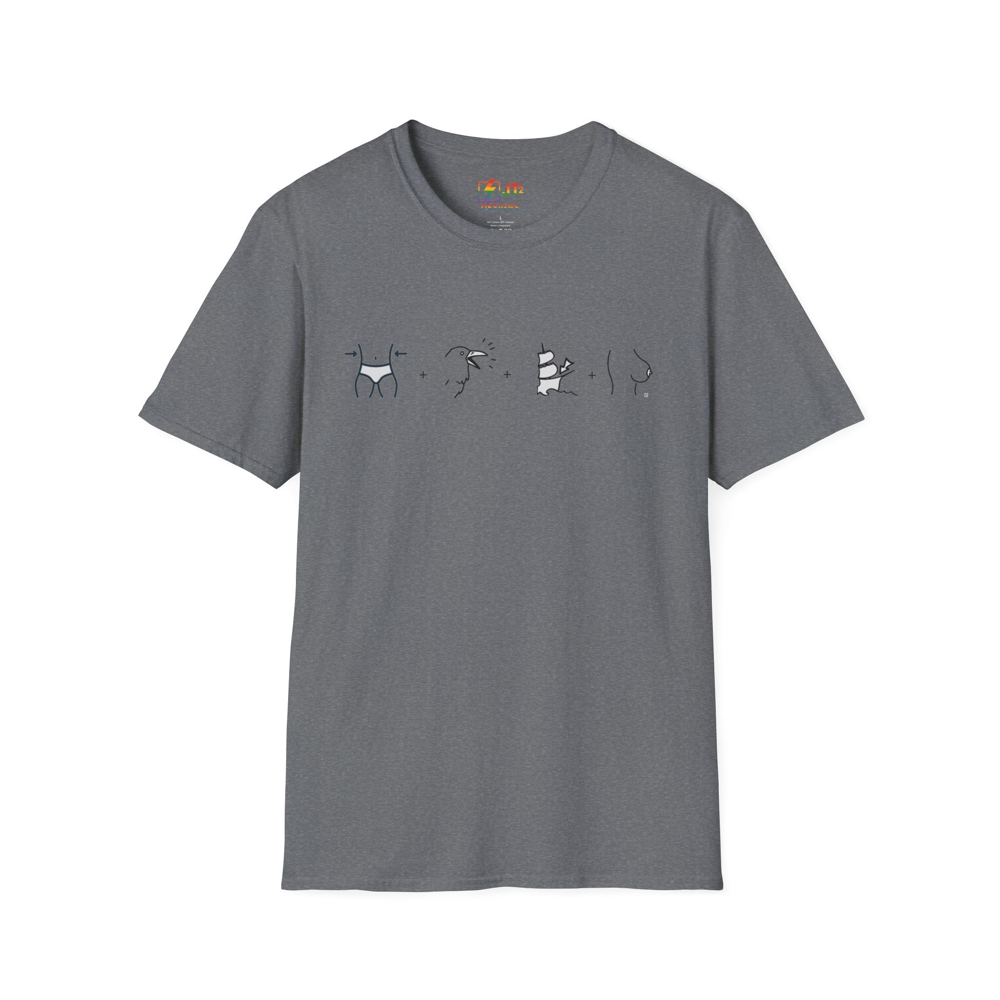 Thin Ka Bow Tit illustration T-Shirt | political satire, Americana commentary