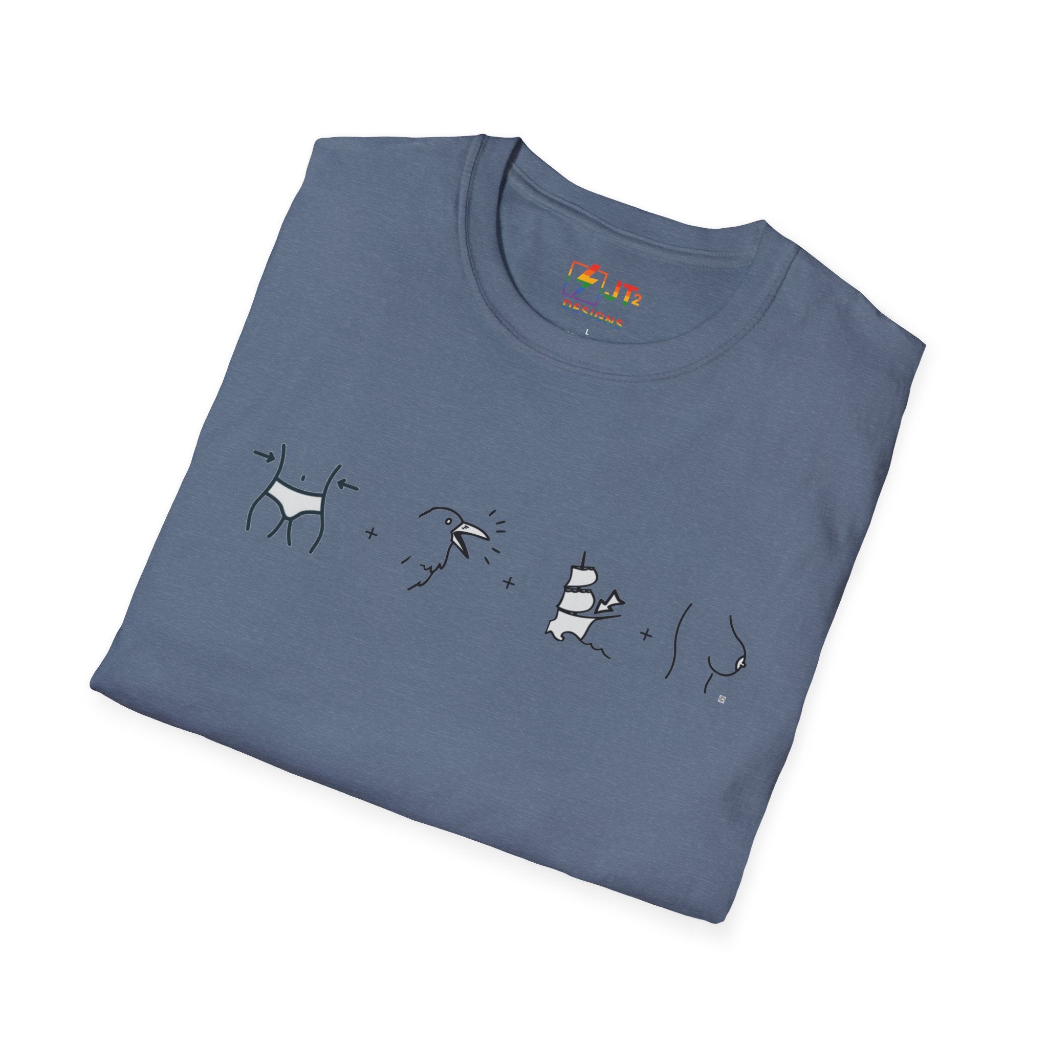 Thin Ka Bow Tit illustration T-Shirt | political satire, Americana commentary