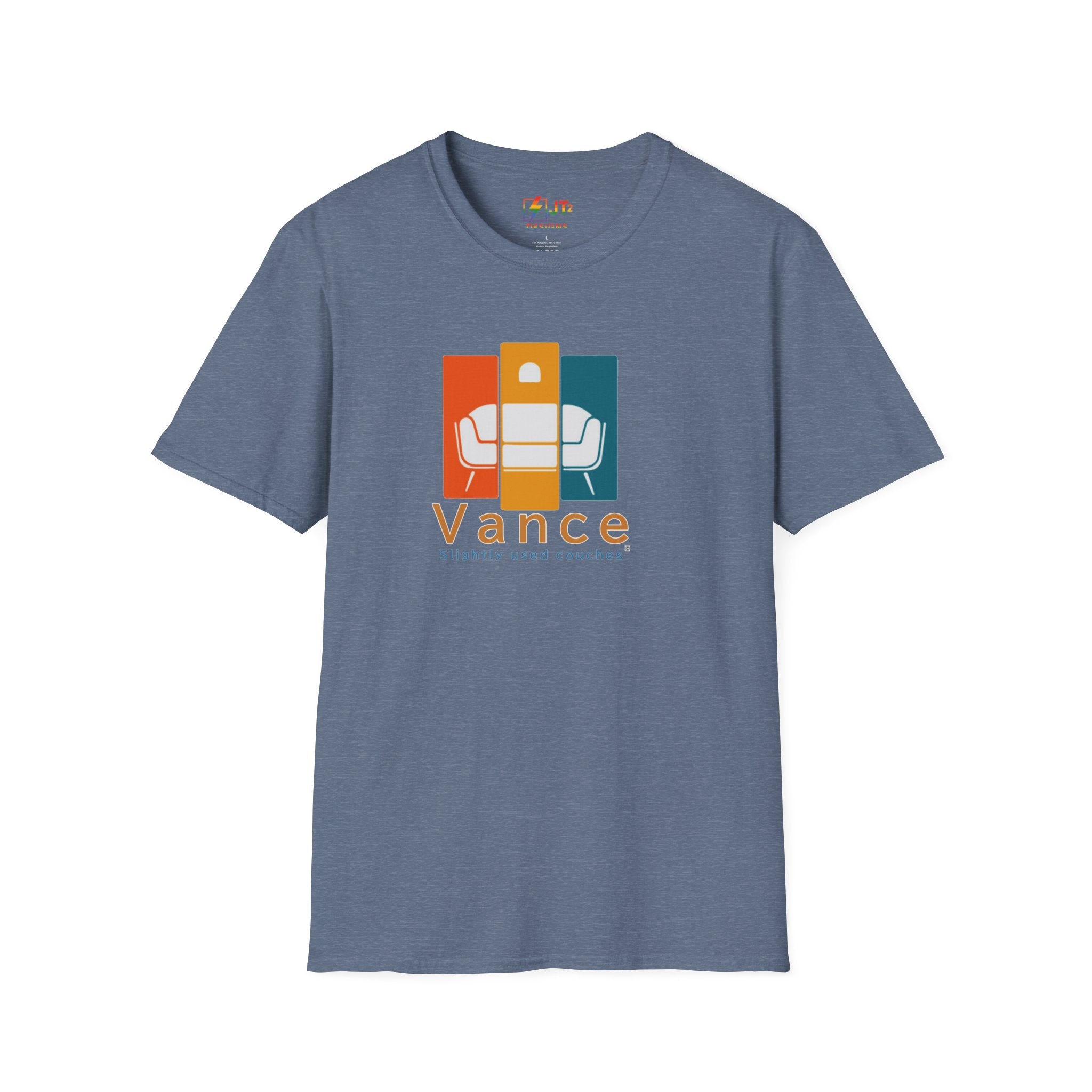 Retro Slightly Used Couch "Vance" Graphic T-Shirt | Vintage Sofa Illustration