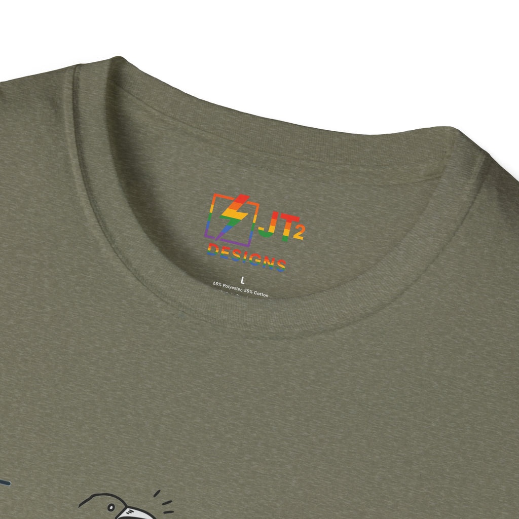 Thin Ka Bow Tit illustration T-Shirt | political satire, Americana commentary