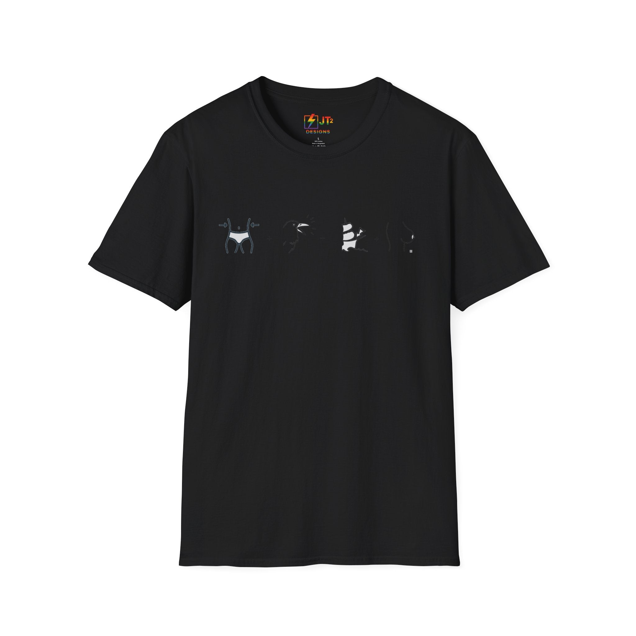 Thin Ka Bow Tit illustration T-Shirt | political satire, Americana commentary