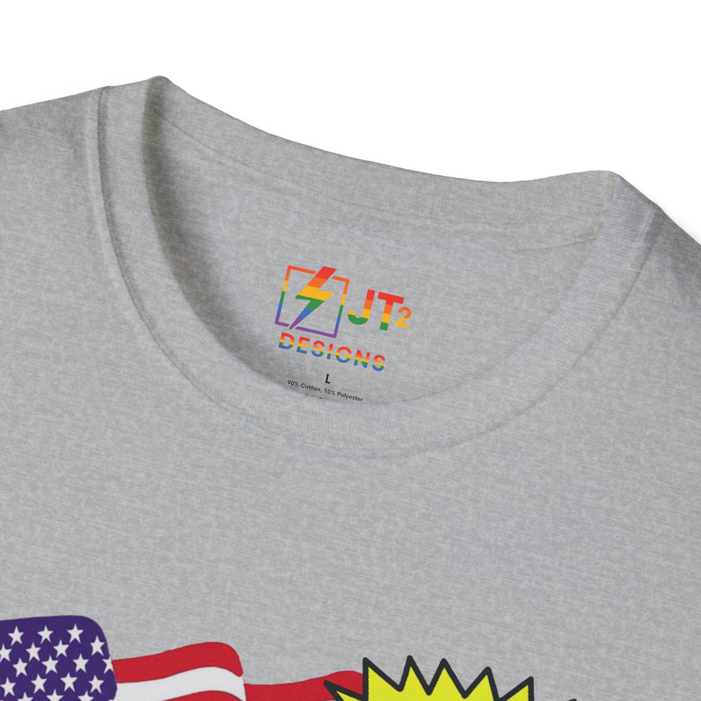 POTUS Chicken with US Flag T-Shirt | Political Satire, Trump Commentary