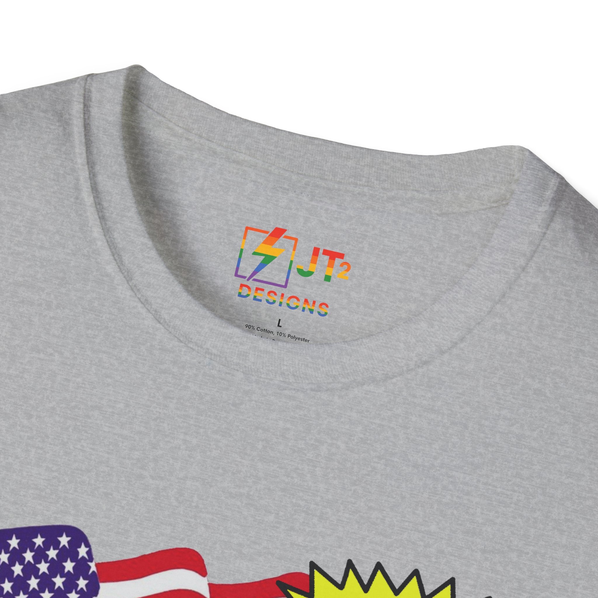 POTUS Chicken with US Flag T-Shirt | Political Satire, Trump Commentary