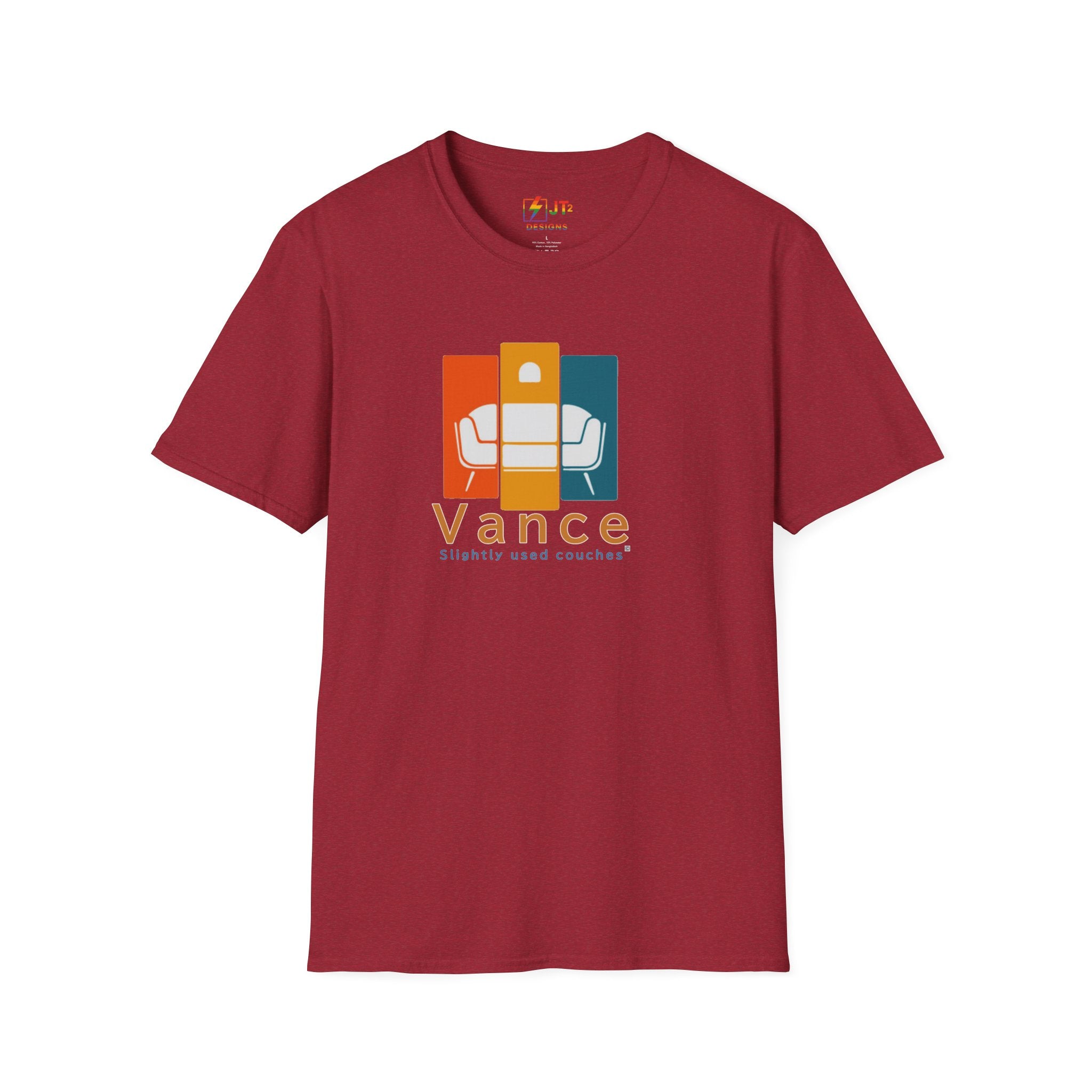 Retro Slightly Used Couch "Vance" Graphic T-Shirt | Vintage Sofa Illustration