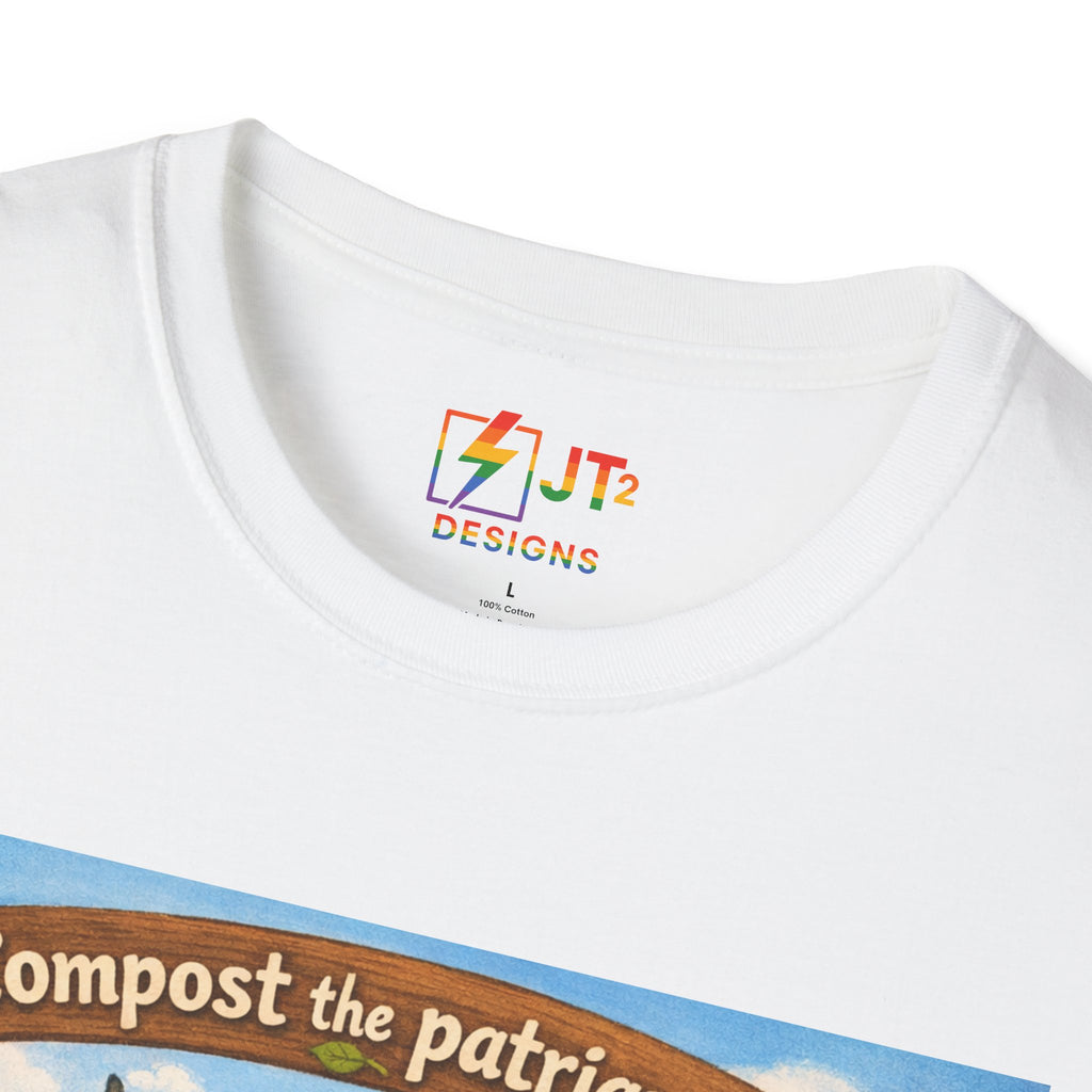 Cute Animals Composting the Patriarchy T-Shirt | Feminist Eco Design