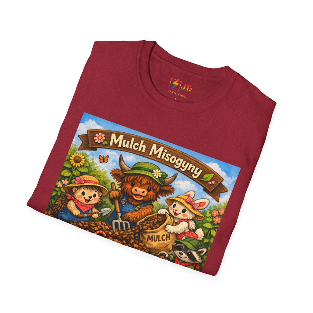 Mulch Misogyny garden characters T-Shirt | funny gardening shirt
