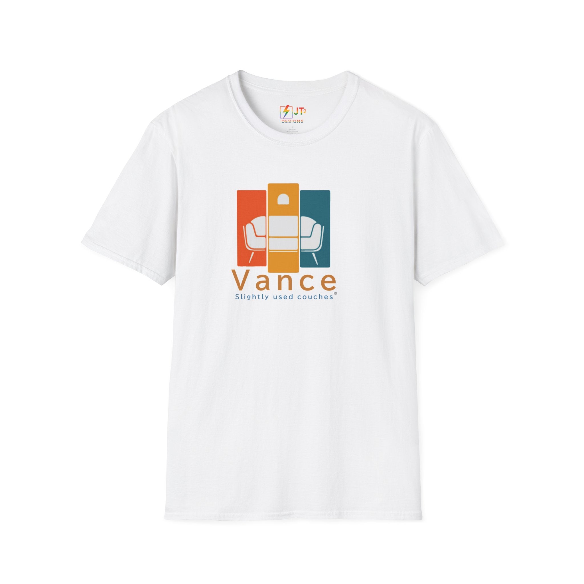 Retro Slightly Used Couch "Vance" Graphic T-Shirt | Vintage Sofa Illustration