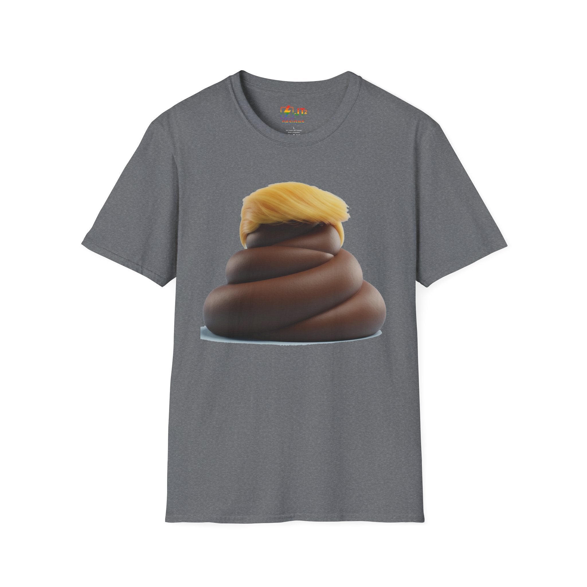Pile of Shit with Trump Hairstyle T-Shirt | Political Satire Tee