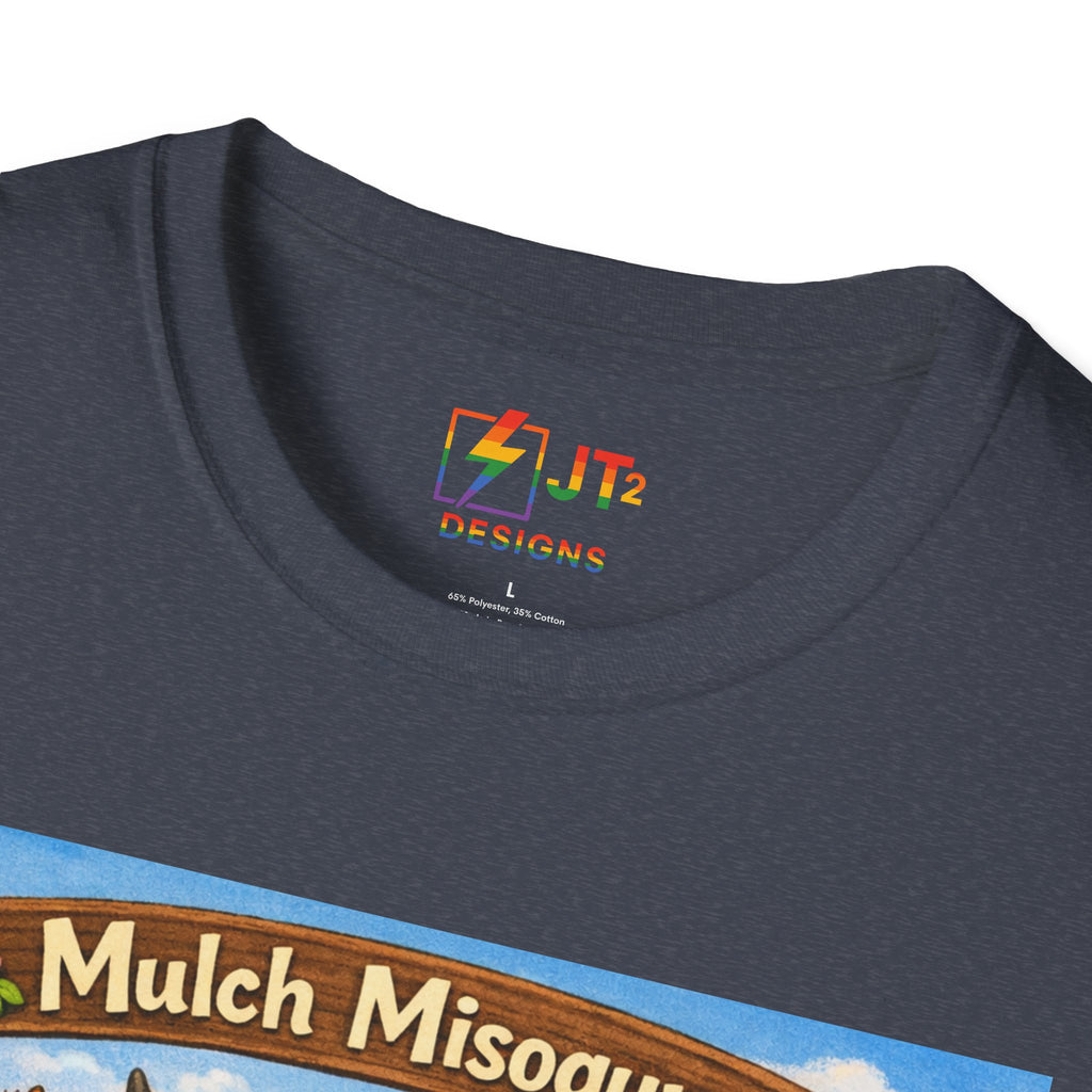 Mulch Misogyny garden characters T-Shirt | funny gardening shirt