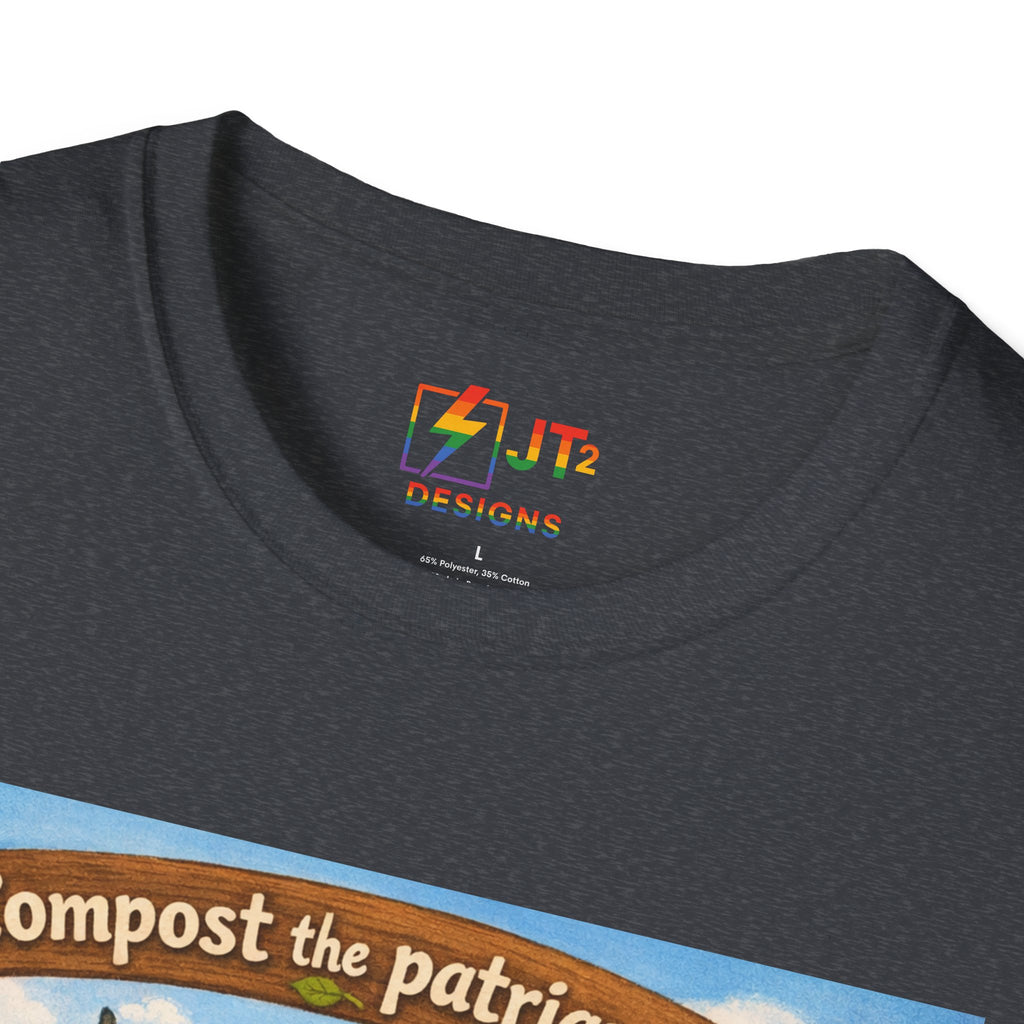 Cute Animals Composting the Patriarchy T-Shirt | Feminist Eco Design