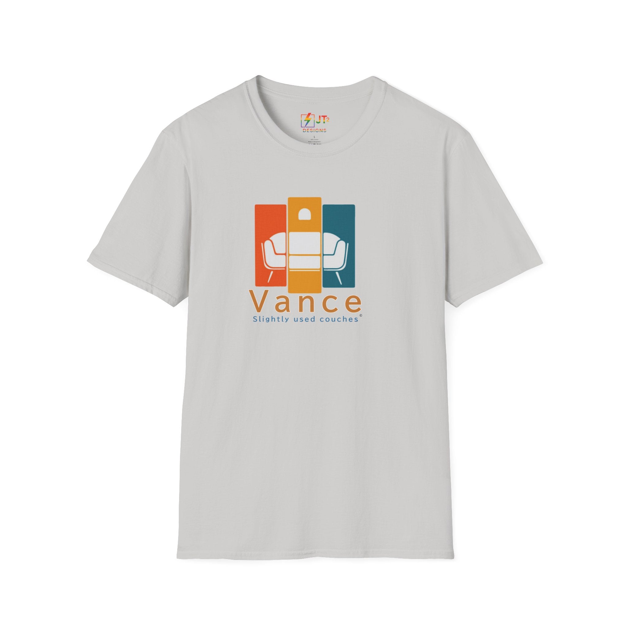 Retro Slightly Used Couch "Vance" Graphic T-Shirt | Vintage Sofa Illustration