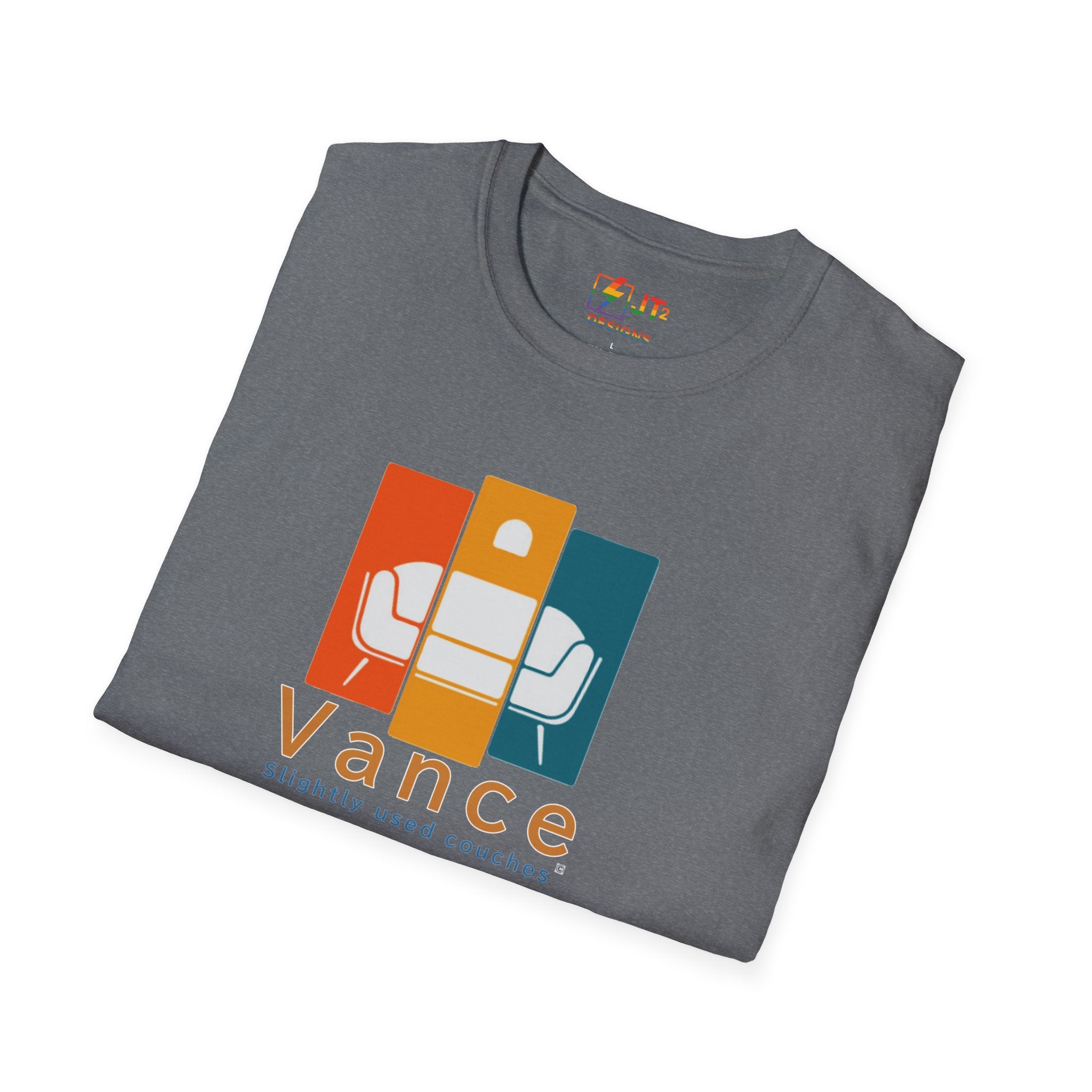 Retro Slightly Used Couch "Vance" Graphic T-Shirt | Vintage Sofa Illustration