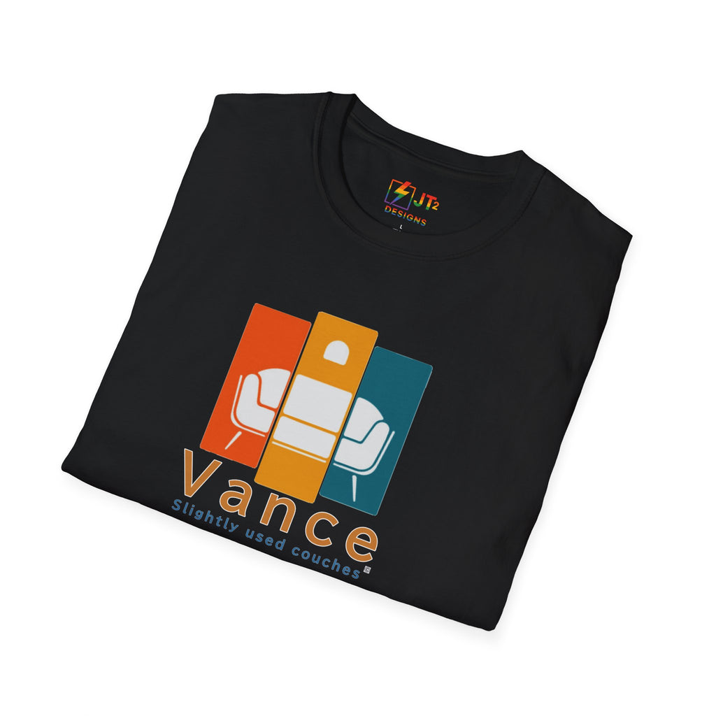Retro Slightly Used Couch "Vance" Graphic T-Shirt | Vintage Sofa Illustration