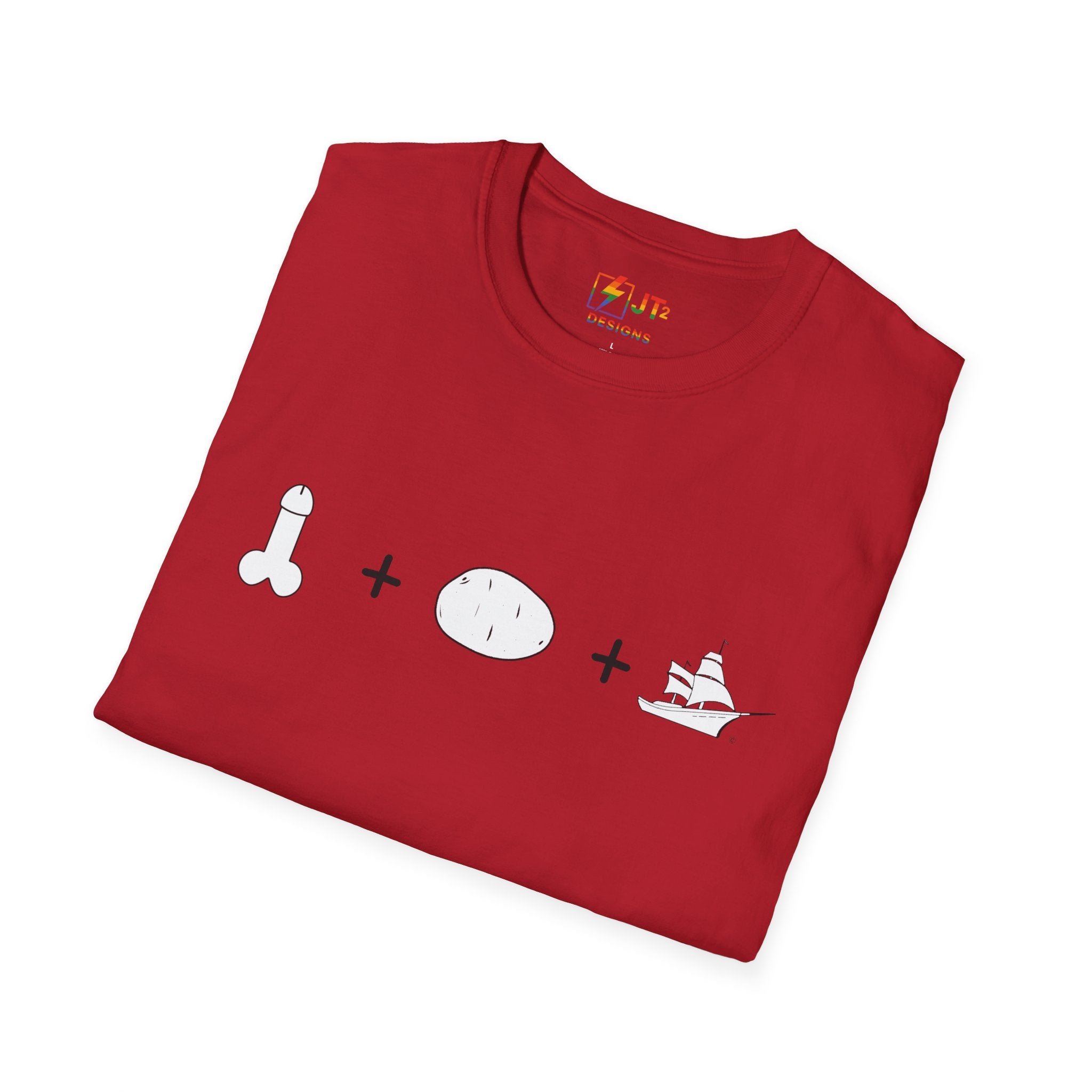 Dictatorship icons dick potato ship T-Shirt | political satire