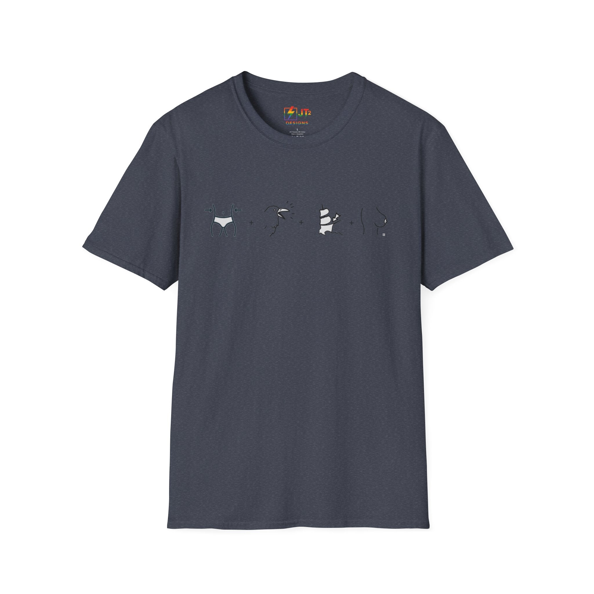 Thin Ka Bow Tit illustration T-Shirt | political satire, Americana commentary