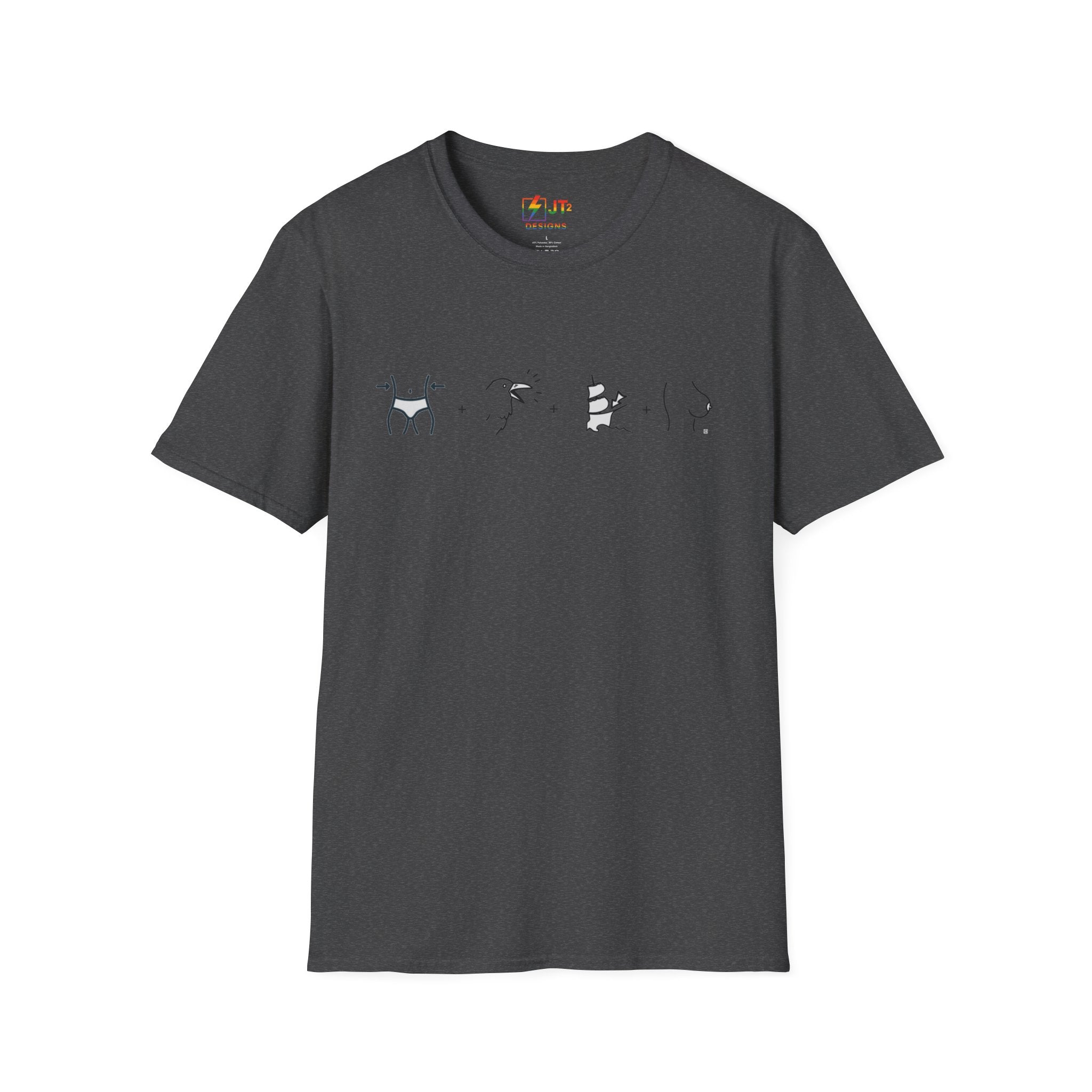 Thin Ka Bow Tit illustration T-Shirt | political satire, Americana commentary