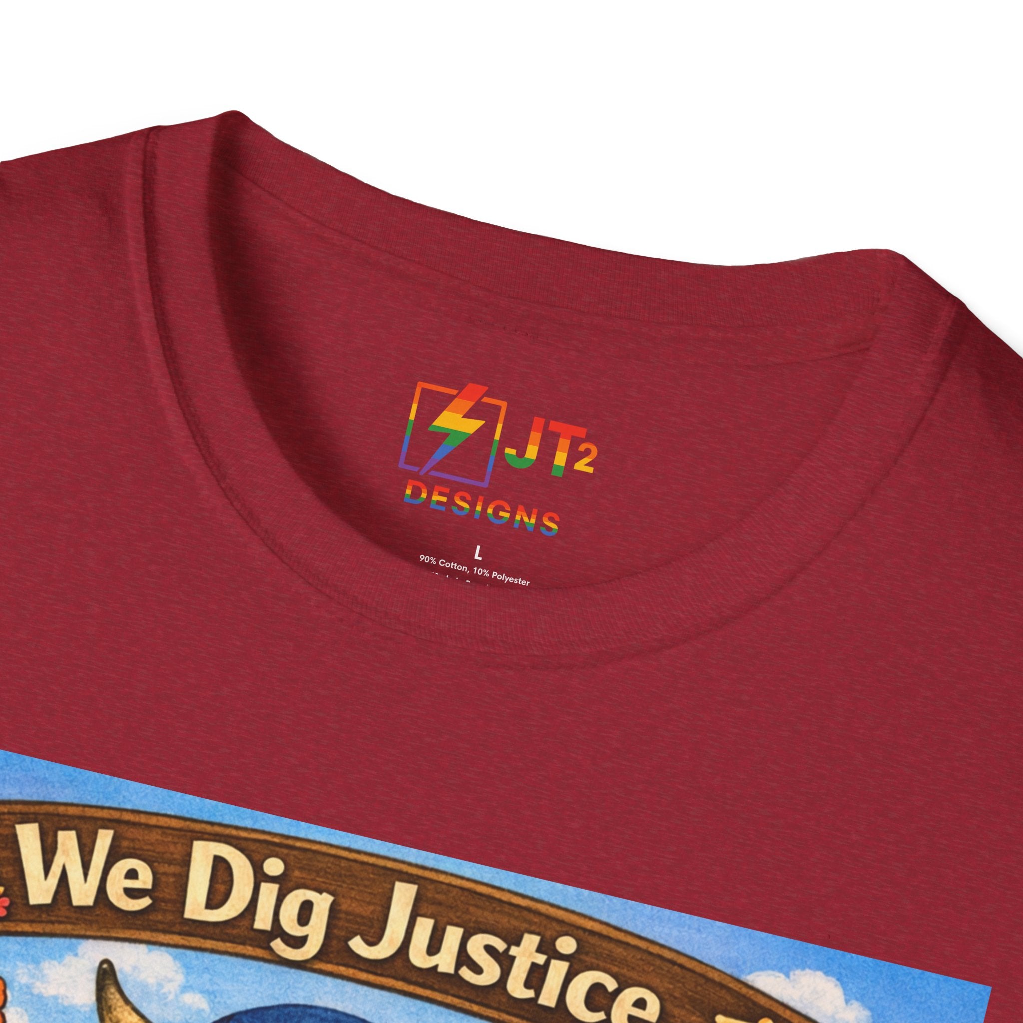 We Dig Justice T-Shirt | Cute Animal Archaeologists, Scales of Justice Artwork