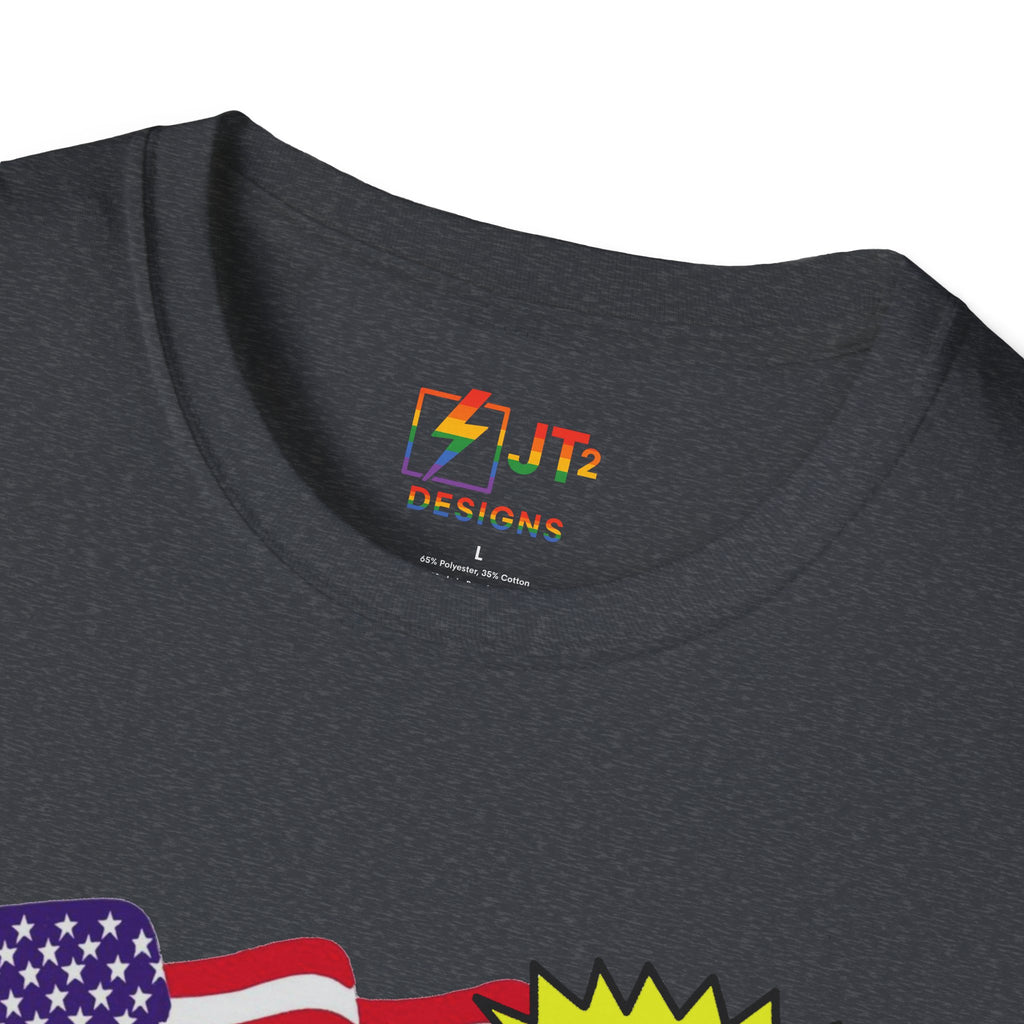 POTUS Chicken with US Flag T-Shirt | Political Satire, Trump Commentary