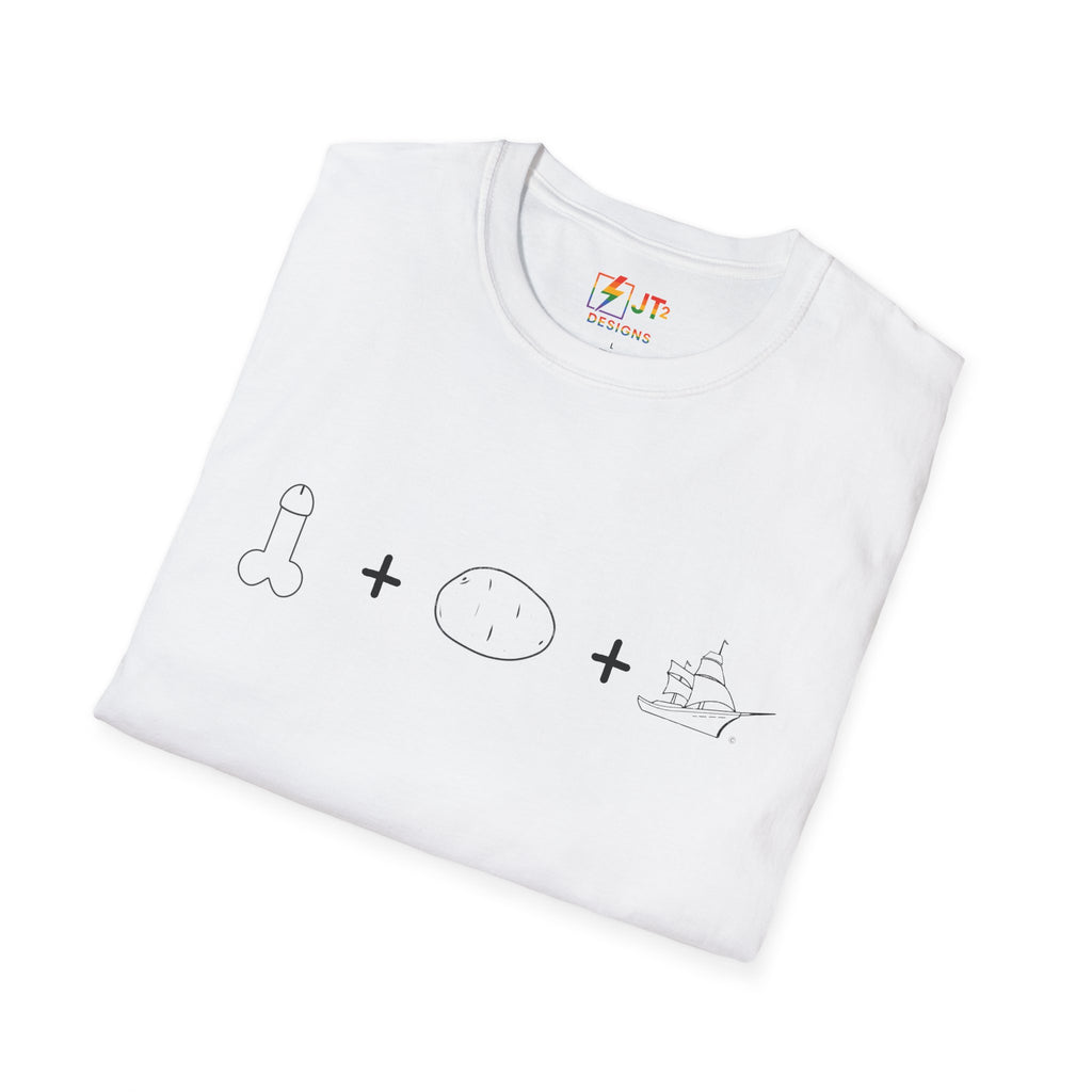 Dictatorship icons dick potato ship T-Shirt | political satire