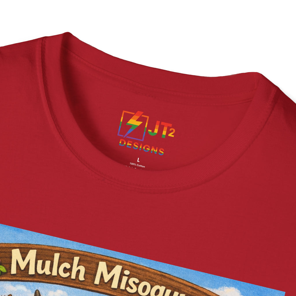 Mulch Misogyny garden characters T-Shirt | funny gardening shirt