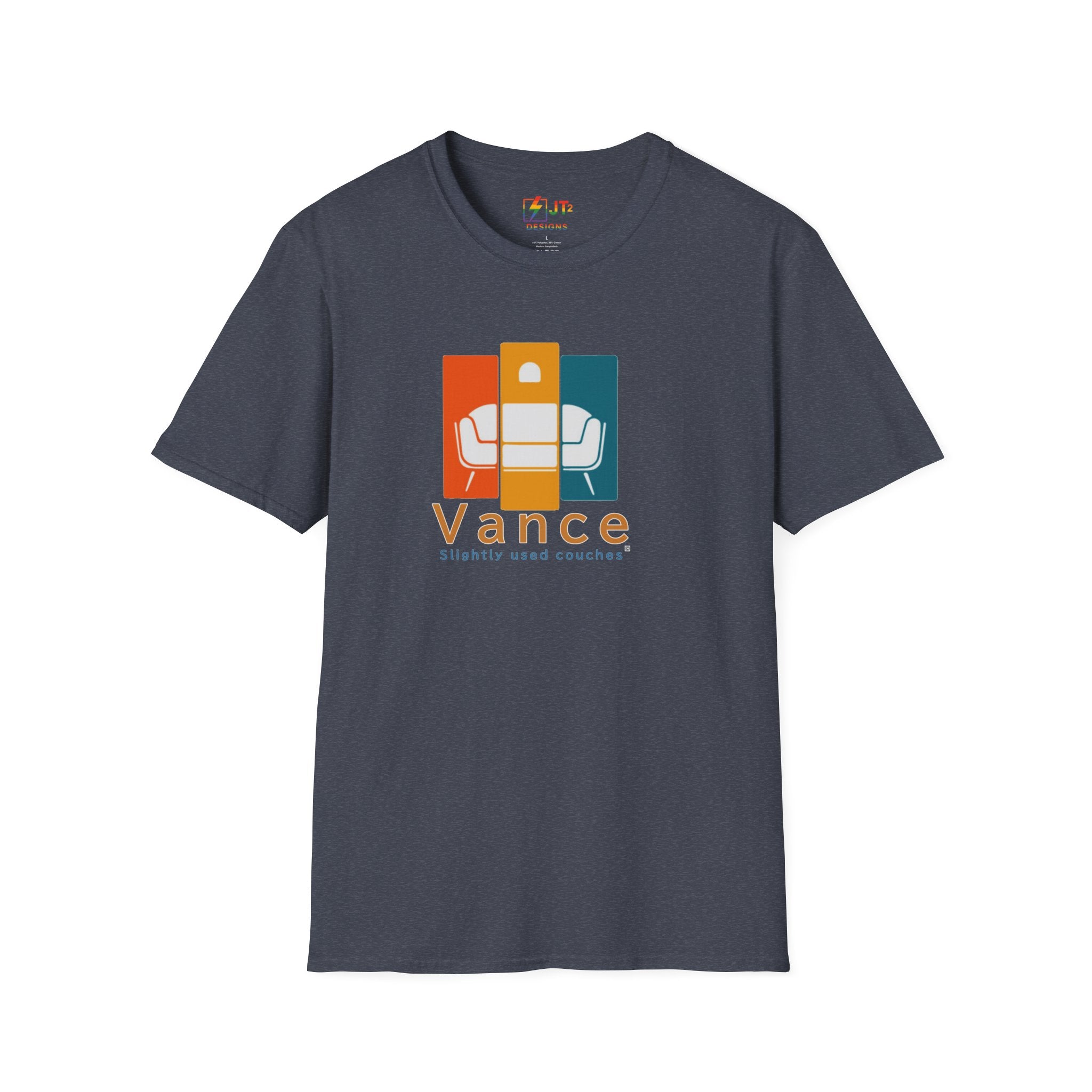 Retro Slightly Used Couch "Vance" Graphic T-Shirt | Vintage Sofa Illustration