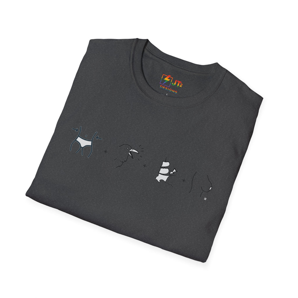 Thin Ka Bow Tit illustration T-Shirt | political satire, Americana commentary