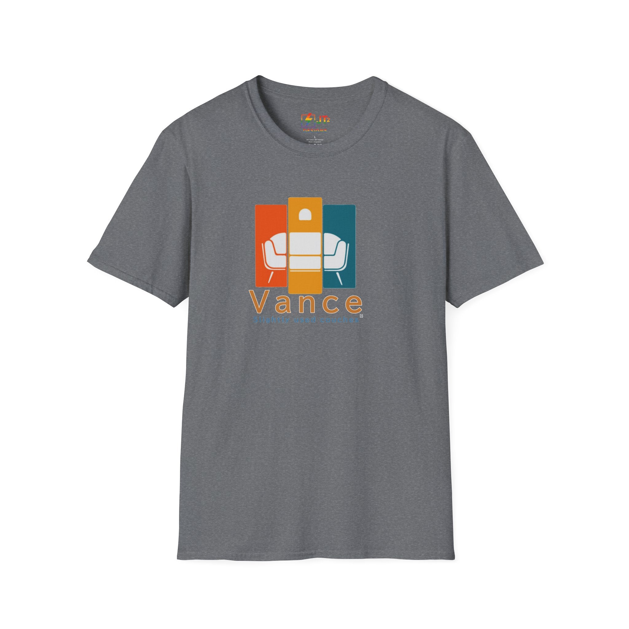 Retro Slightly Used Couch "Vance" Graphic T-Shirt | Vintage Sofa Illustration
