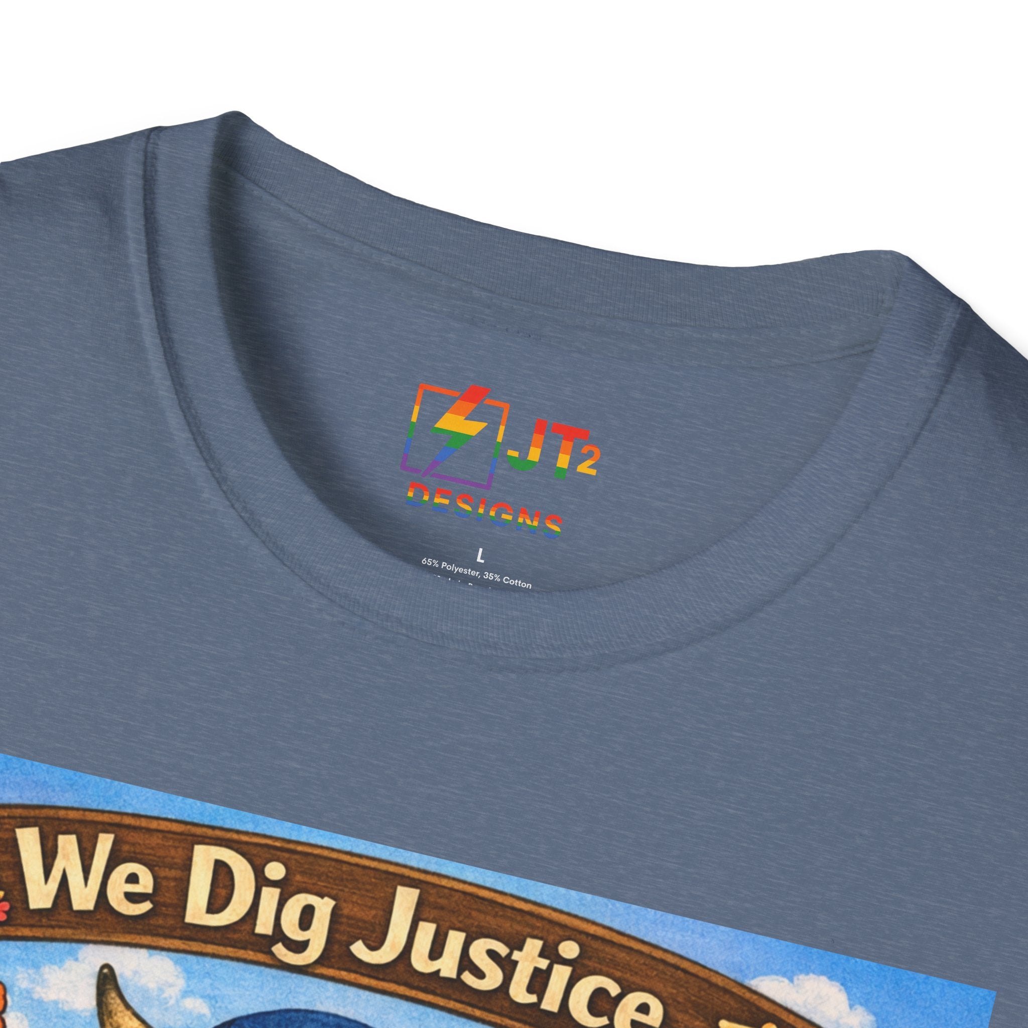 We Dig Justice T-Shirt | Cute Animal Archaeologists, Scales of Justice Artwork