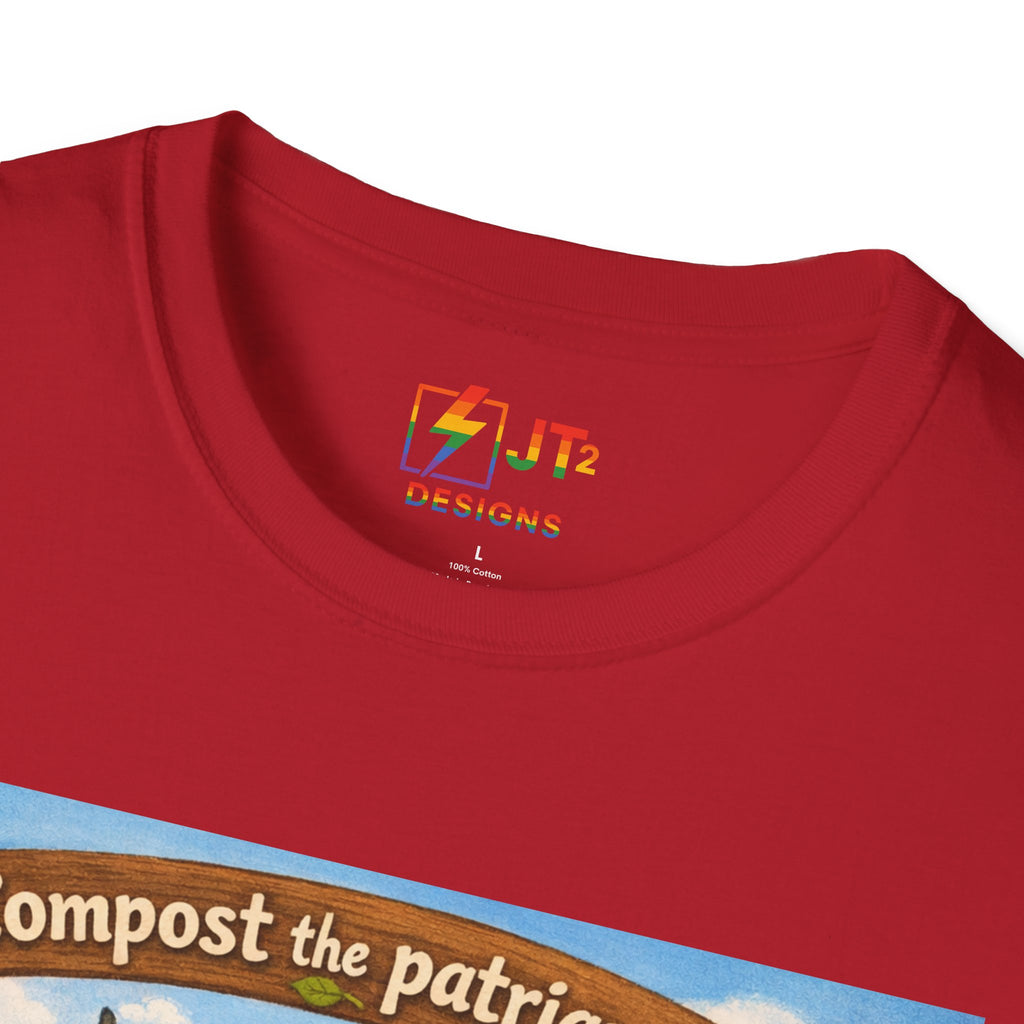 Cute Animals Composting the Patriarchy T-Shirt | Feminist Eco Design