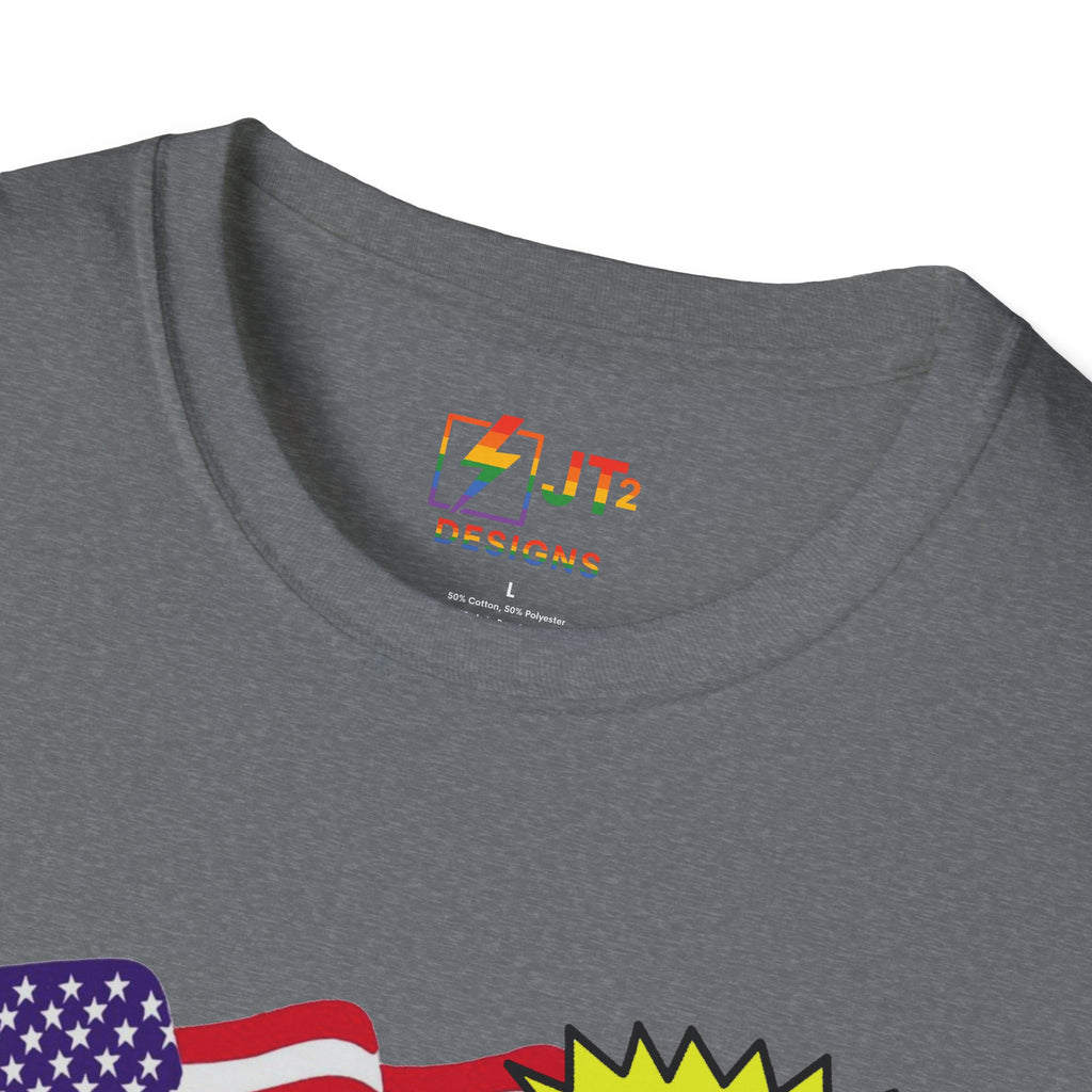 POTUS Chicken with US Flag T-Shirt | Political Satire, Trump Commentary