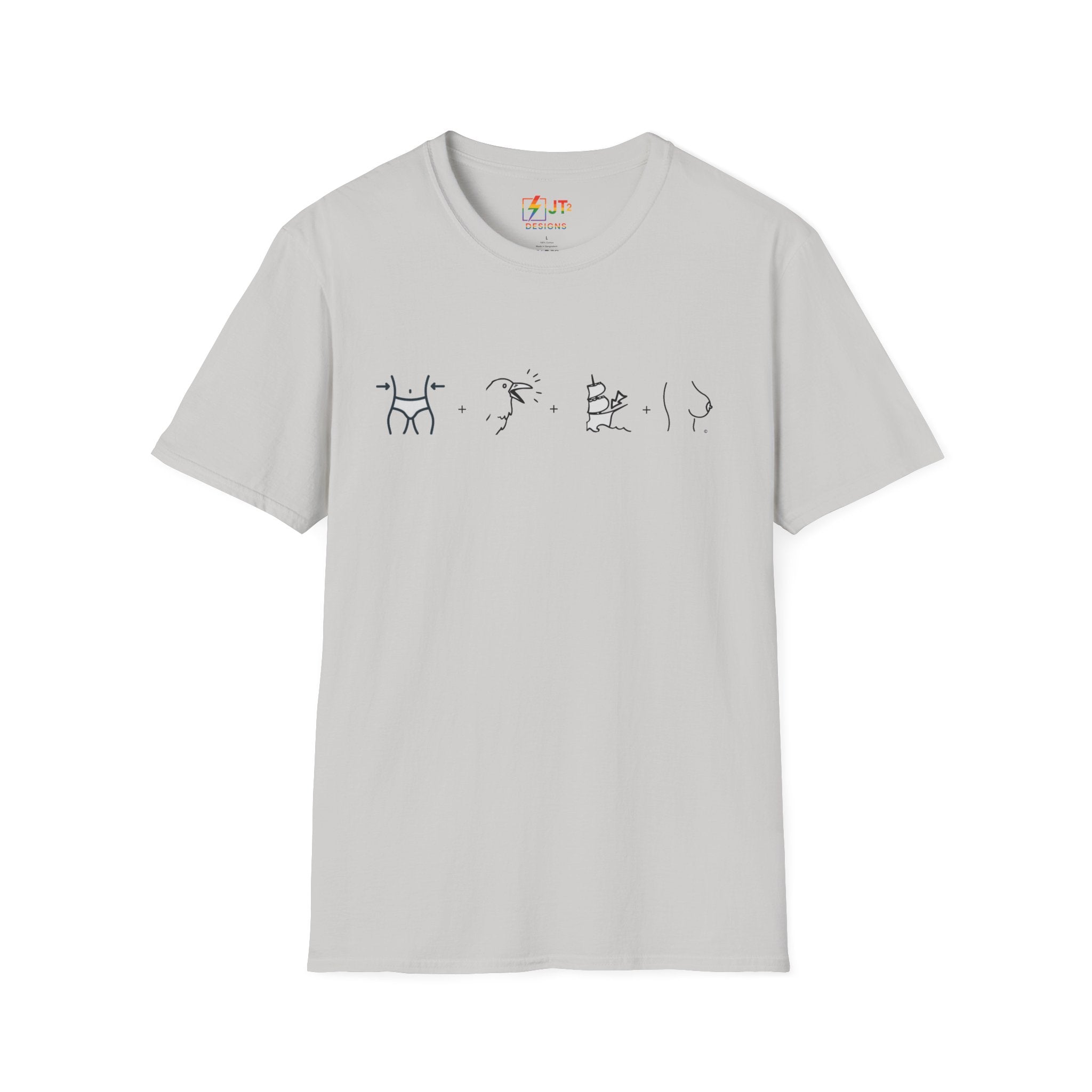 Thin Ka Bow Tit illustration T-Shirt | political satire, Americana commentary
